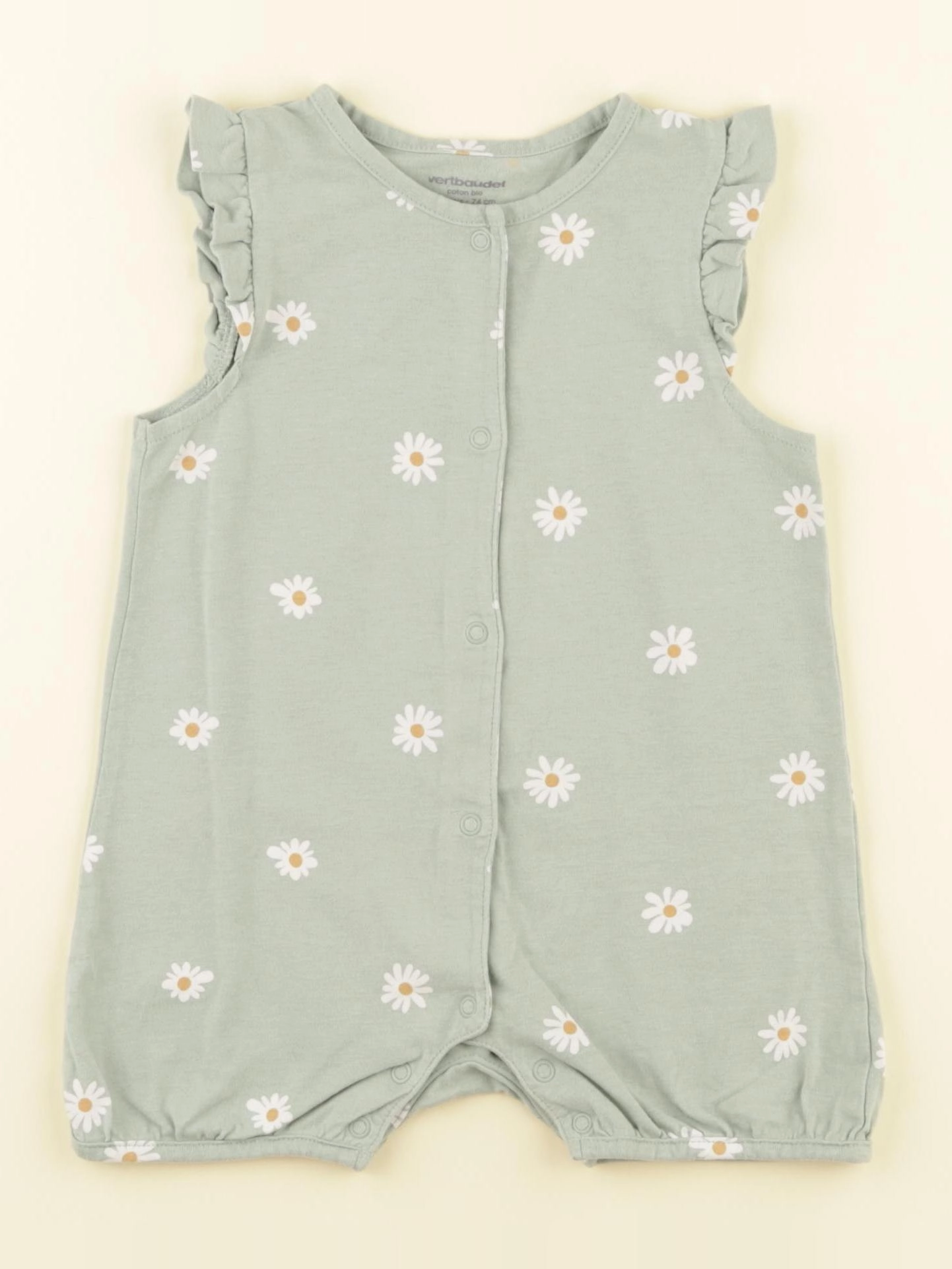 Vertbaudet - pyjama coton vert - 12 mois