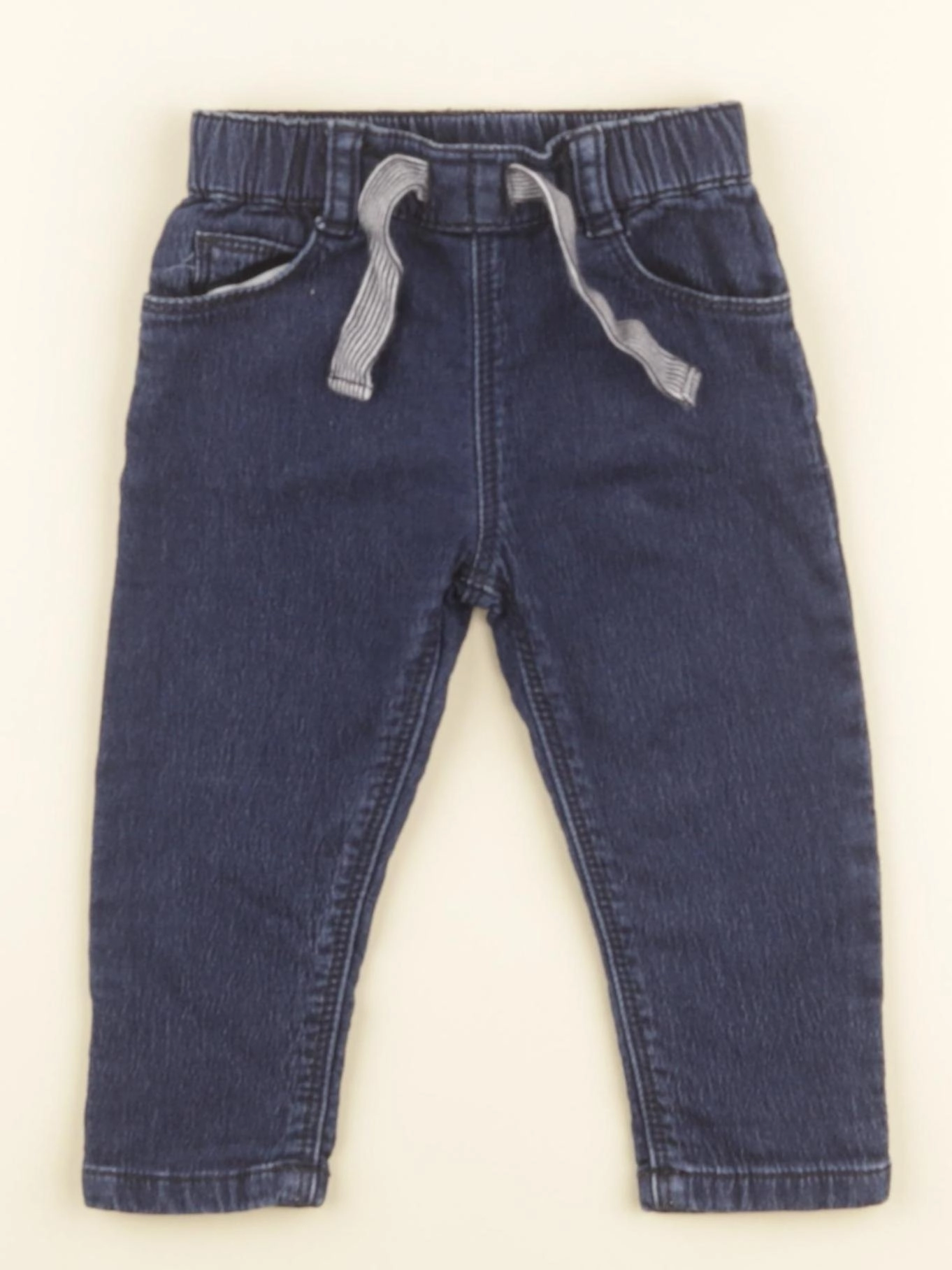 Petit Bateau - pantalon bleu - 6 mois