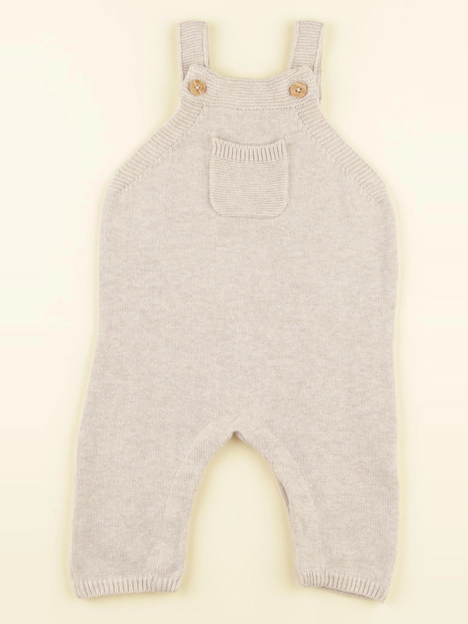 Vertbaudet - salopette beige - 3 mois