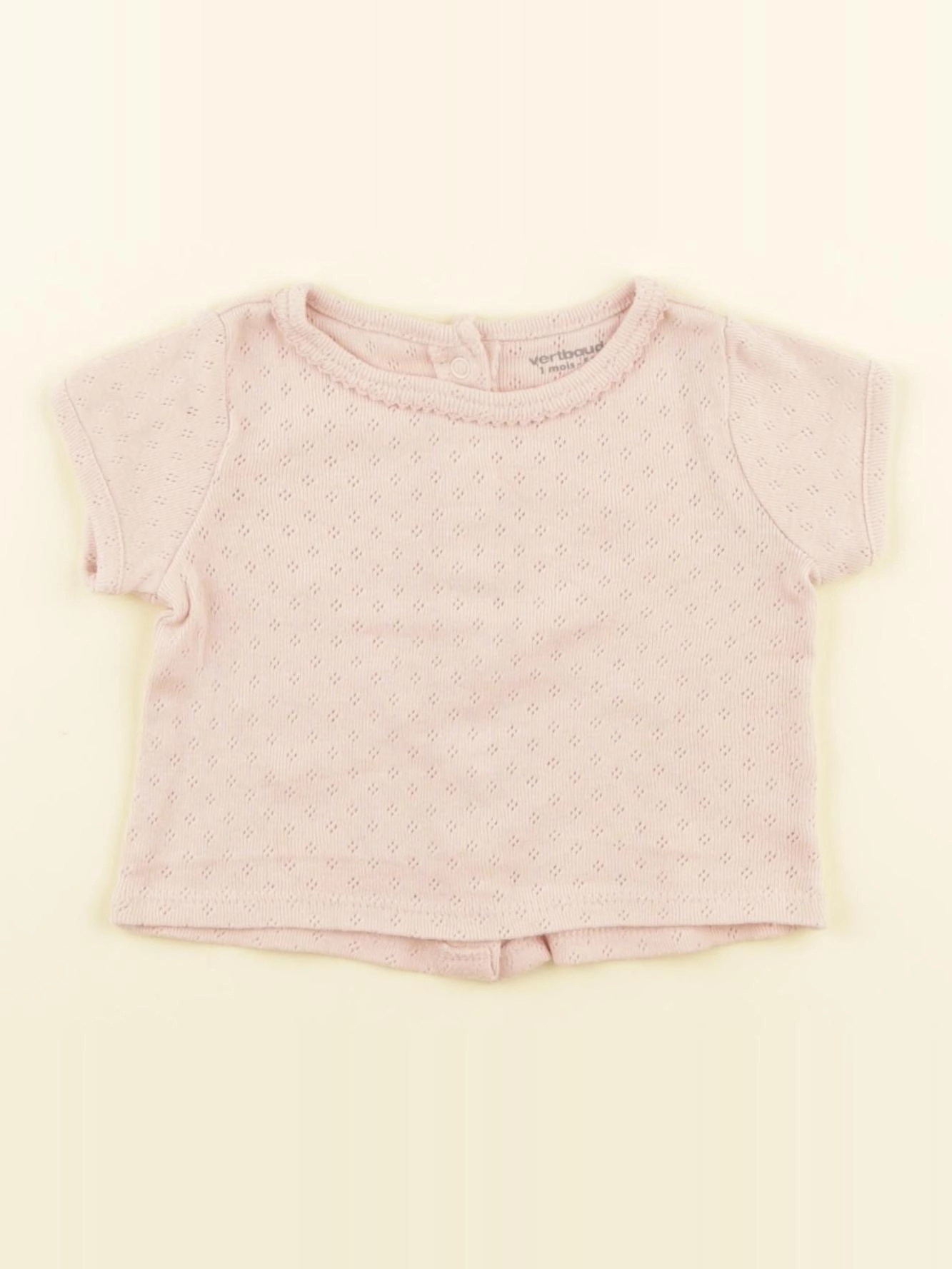 Vertbaudet - tee-shirt rose - 1 mois