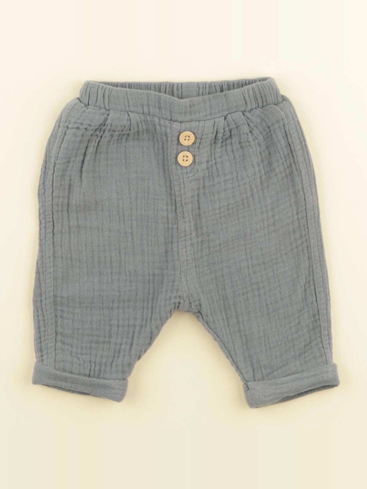 Vertbaudet - pantalon bleu - 1 mois