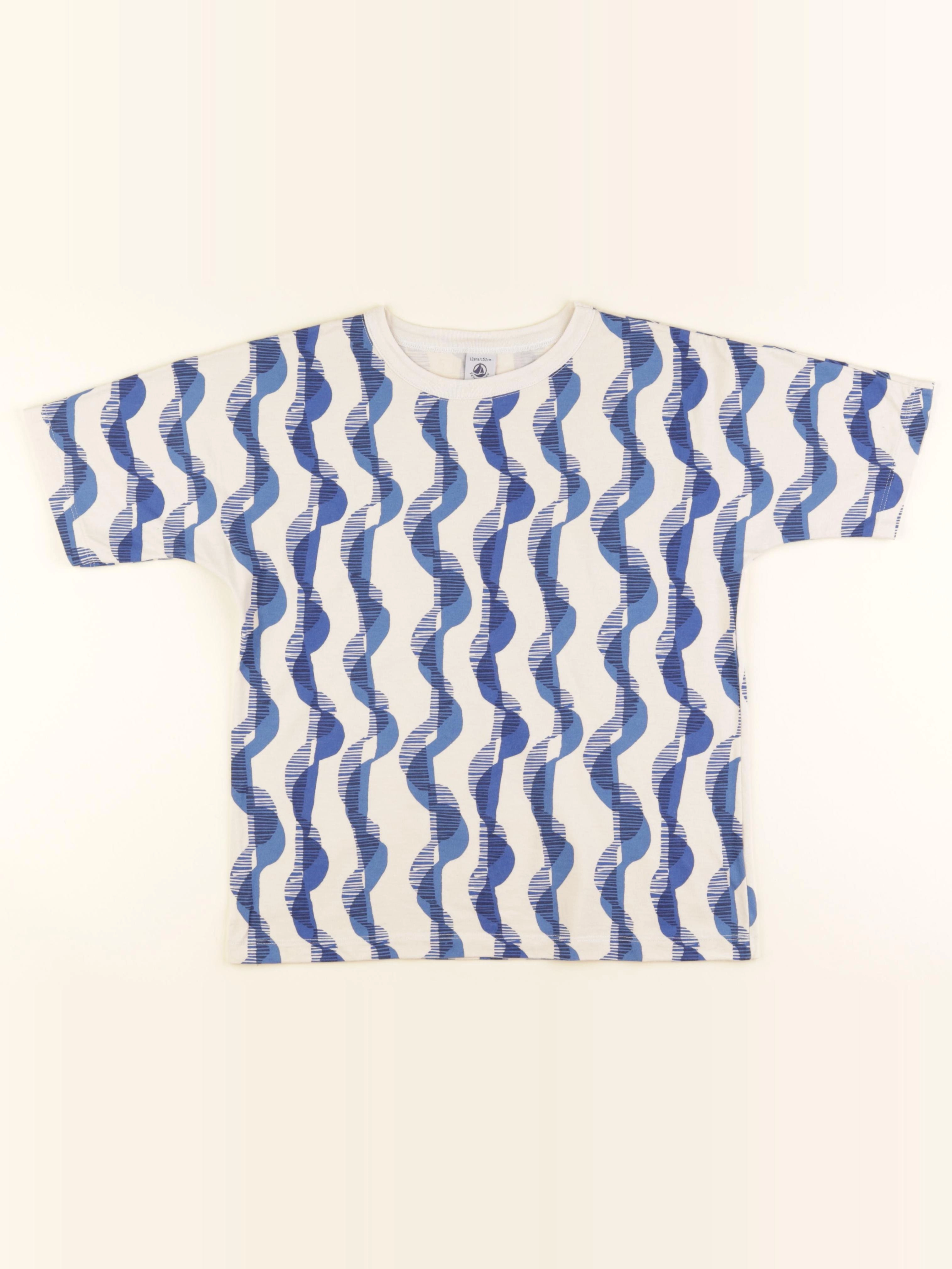 Petit Bateau - tee-shirt beige, bleu - 12 ans
