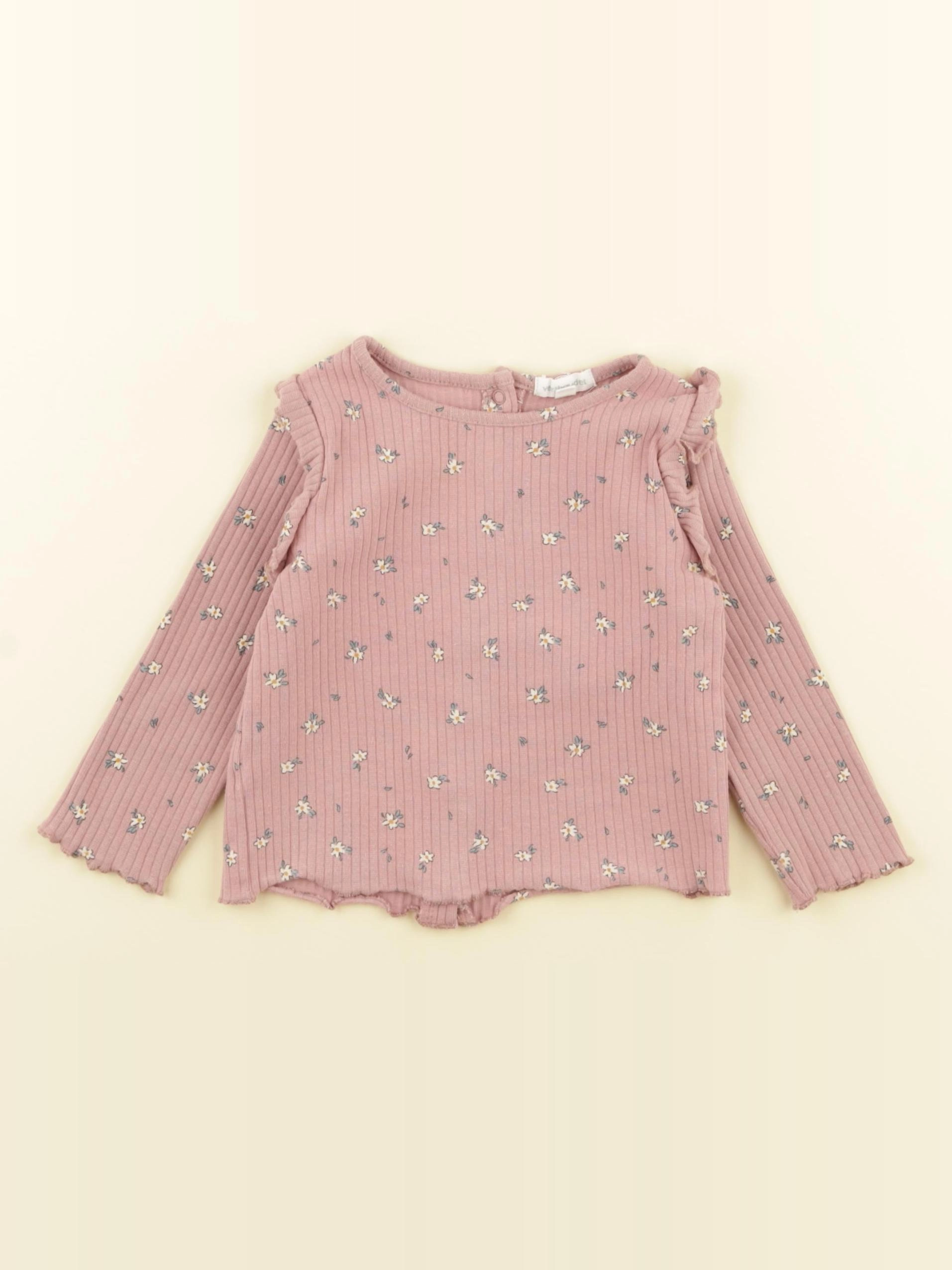 Vertbaudet - tee-shirt rose - 9 mois