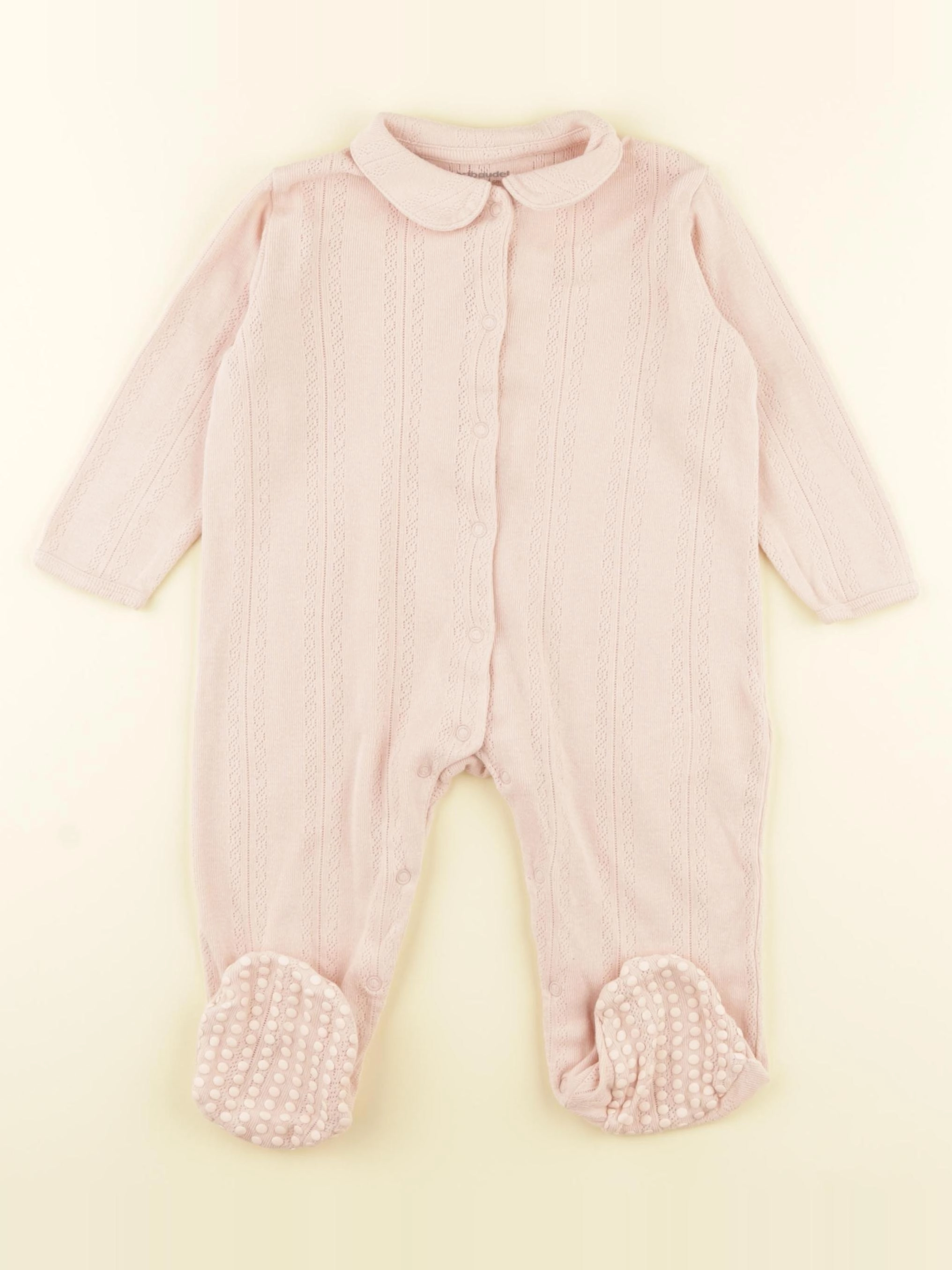 Vertbaudet - pyjama coton rose - 12 mois