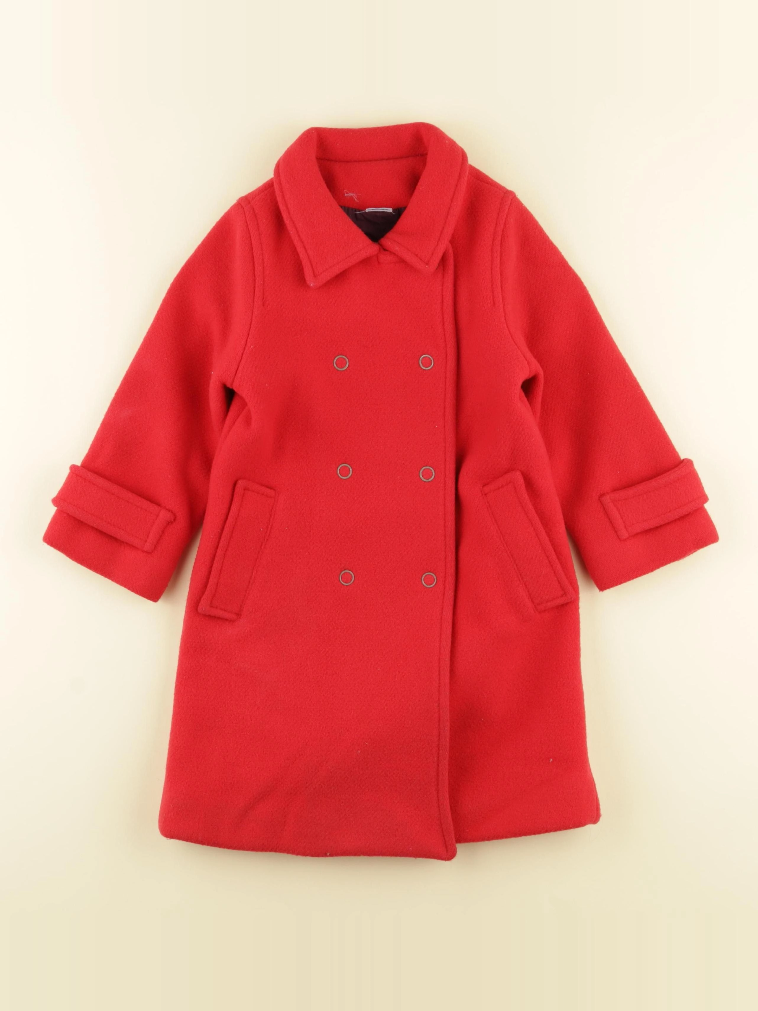 Petit Bateau - manteau rouge - 3 ans