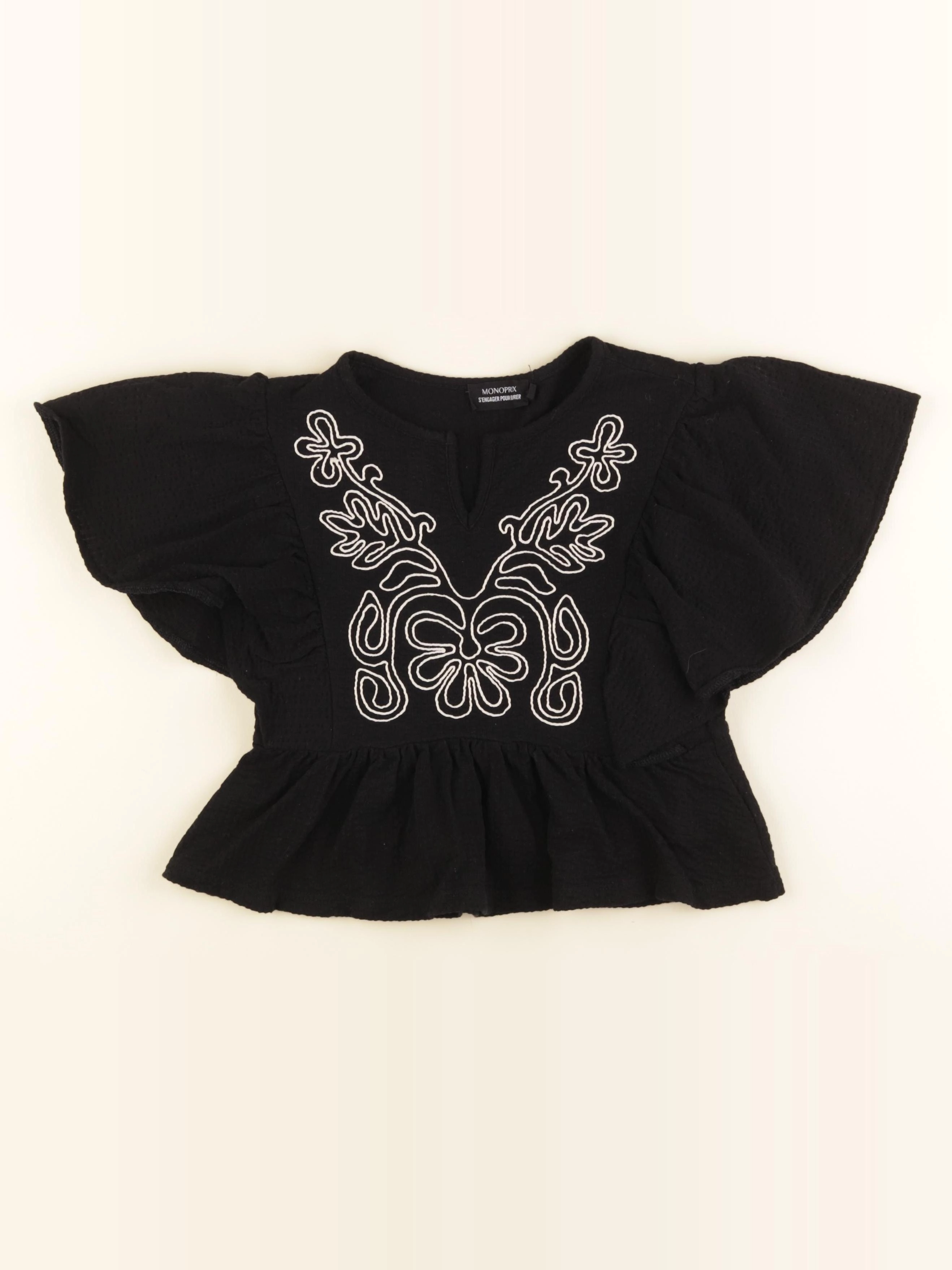 Monoprix - blouse noir - 10 ans