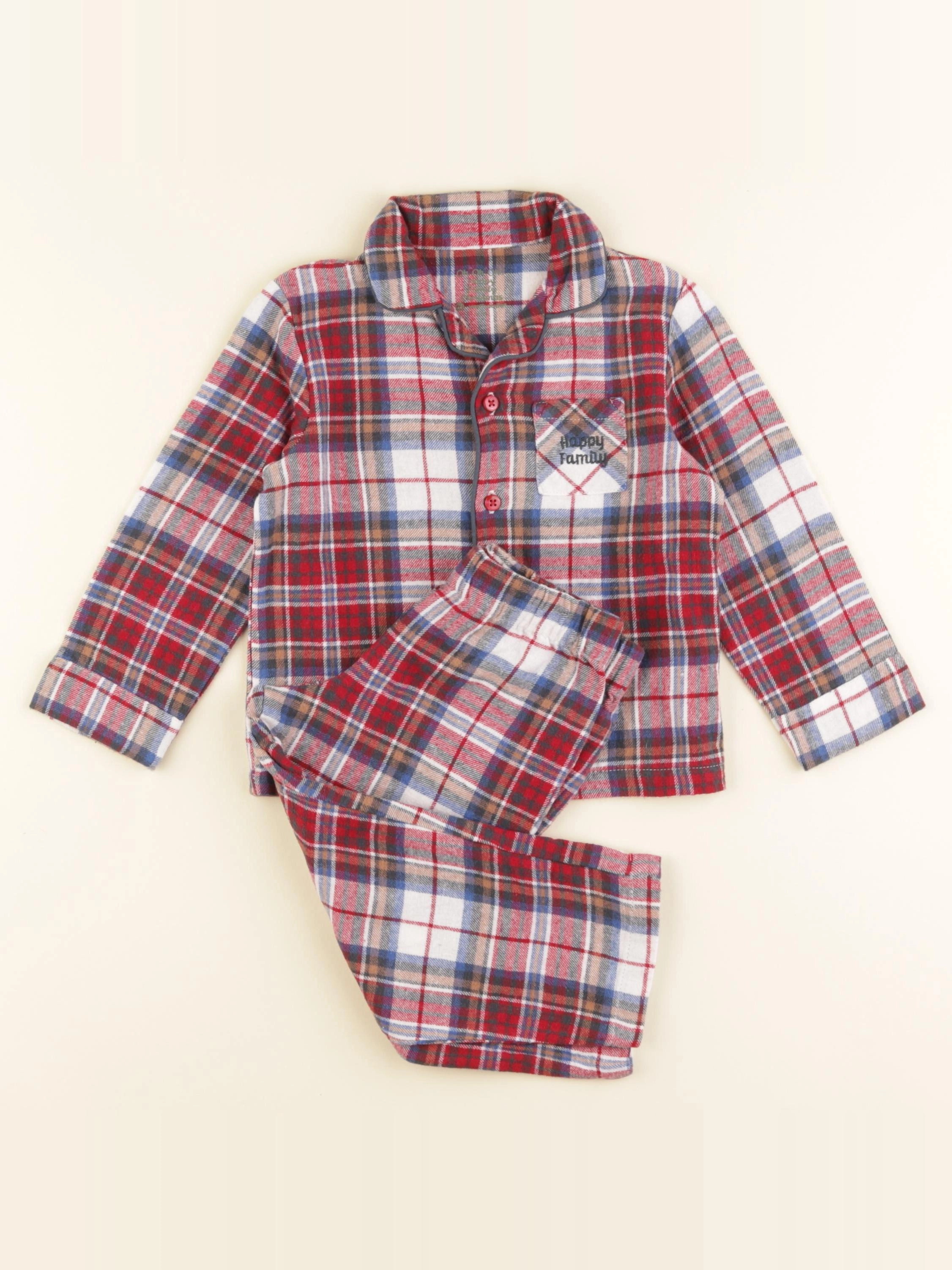 Vertbaudet - pyjama coton multicolore - 2 ans
