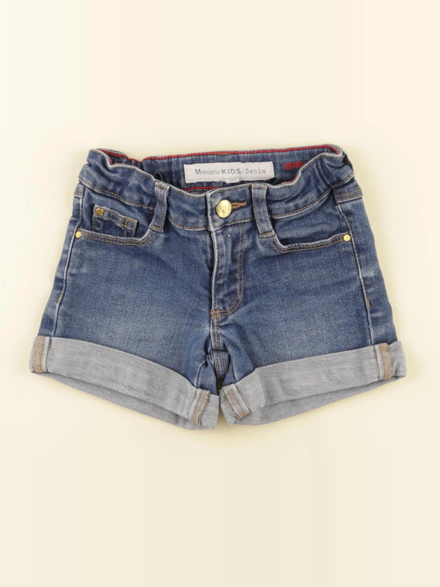 Monoprix - short bleu - 3 ans