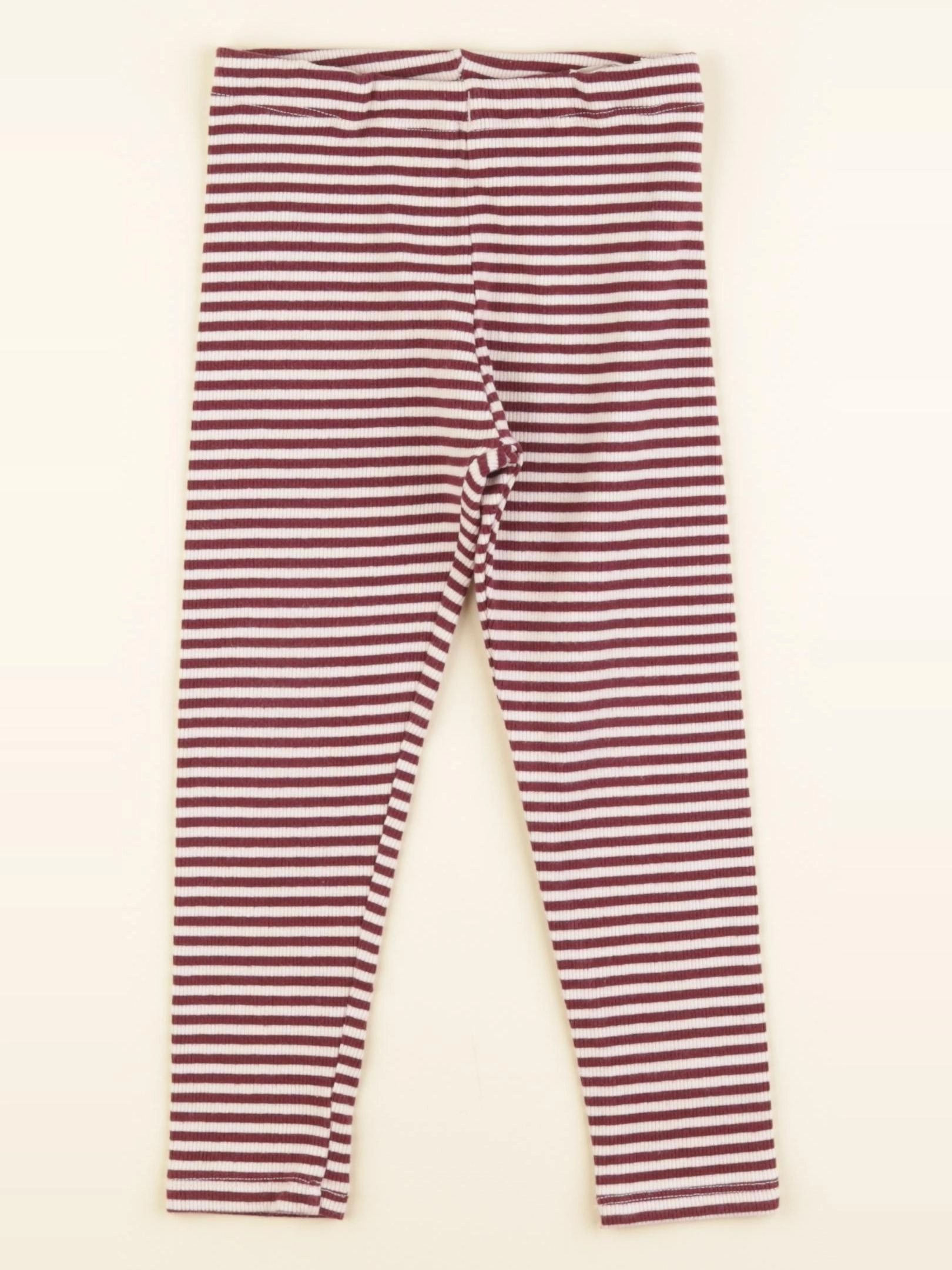 H&M - legging beige, rouge - 2/3 ans