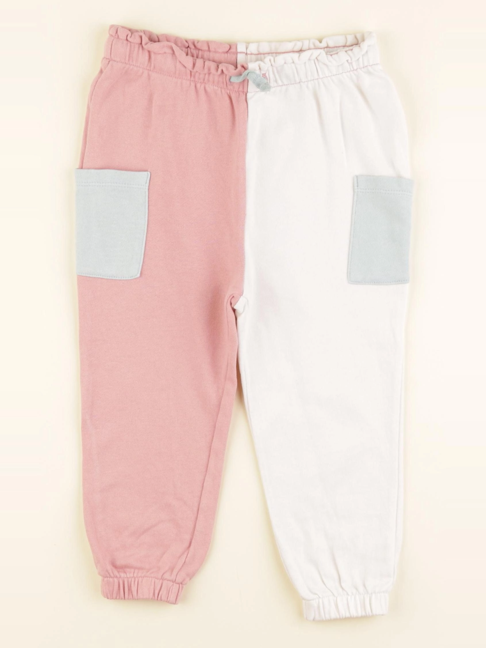 H&M - jogging beige, rose - 12/18 mois