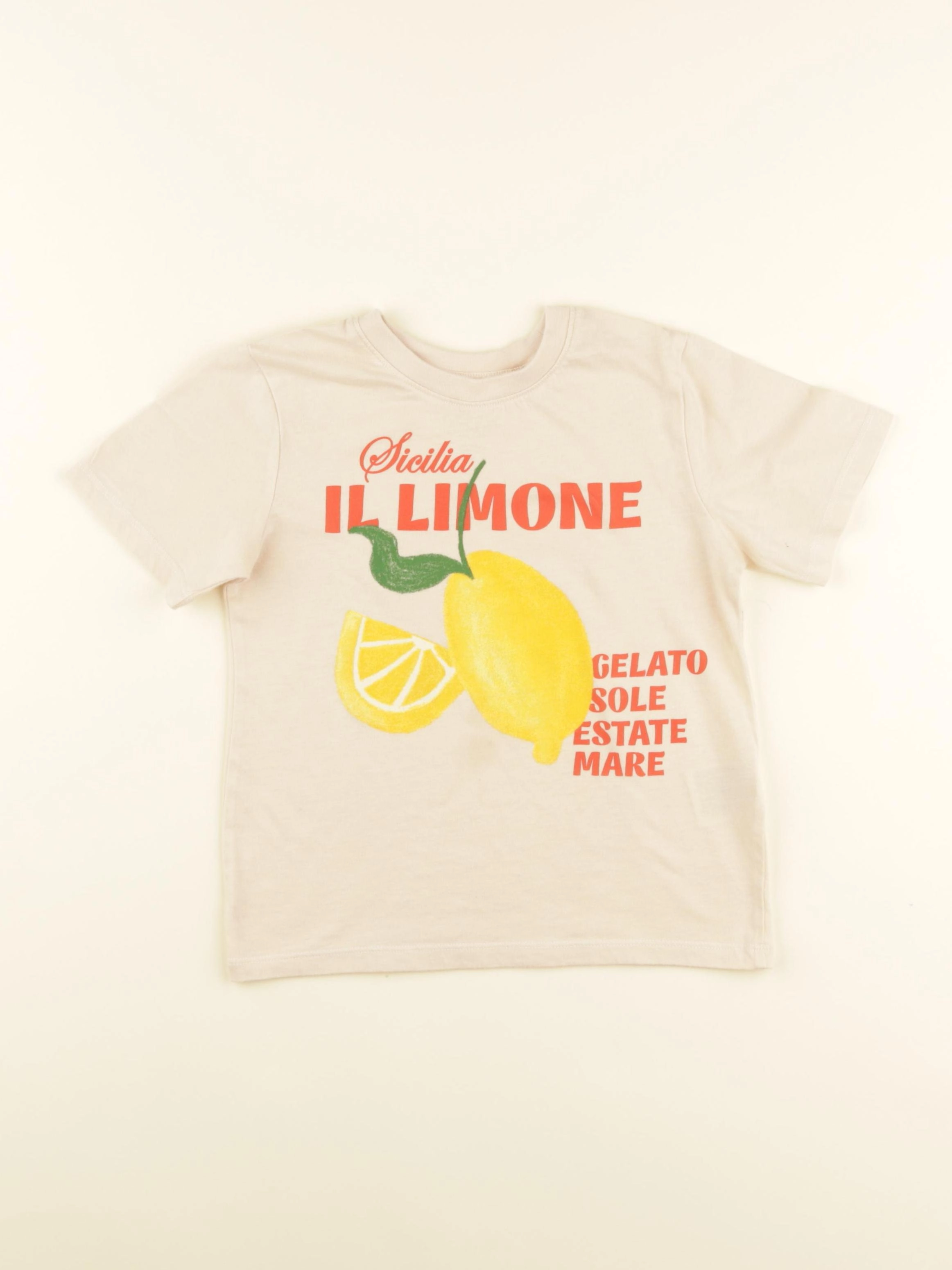 H&M - tee-shirt beige - 2/4 ans