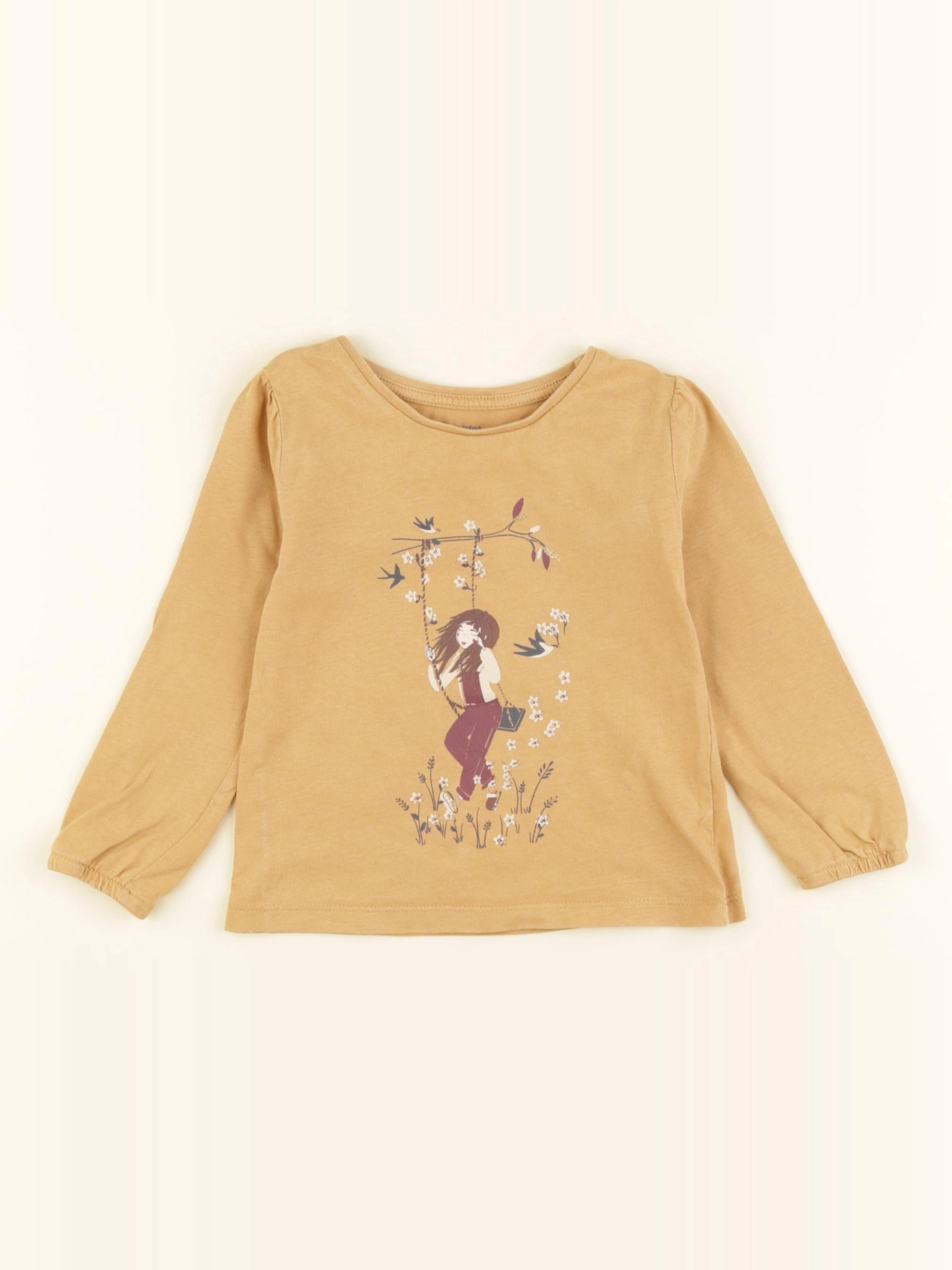 Vertbaudet - tee-shirt jaune - 2 ans