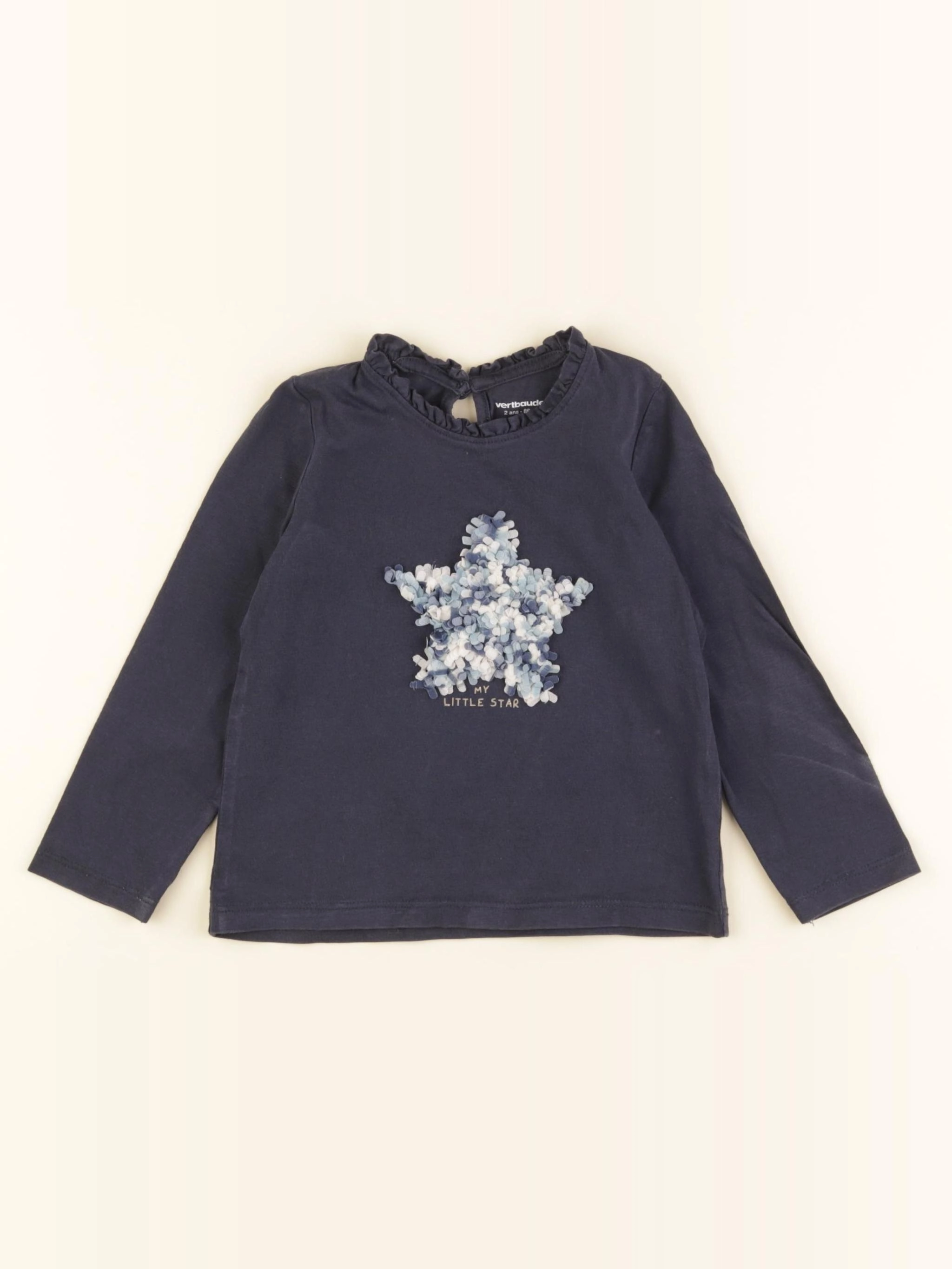 Vertbaudet - tee-shirt bleu - 2 ans