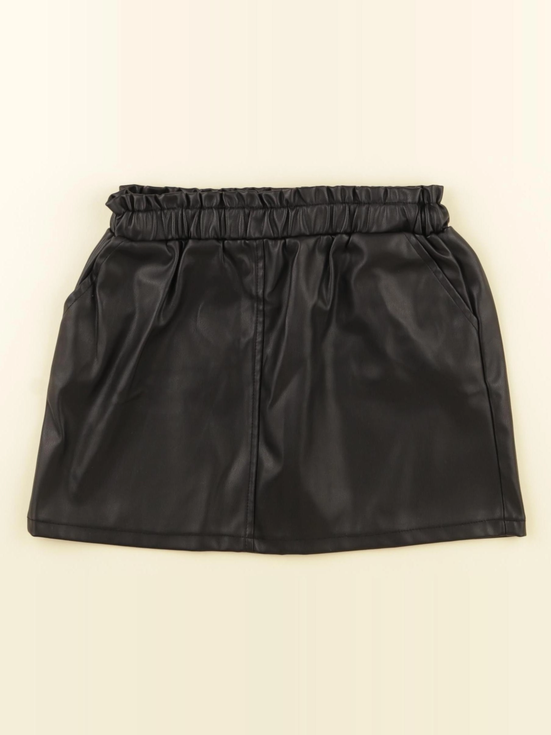 Vertbaudet - jupe smili cuir noir - 8 ans