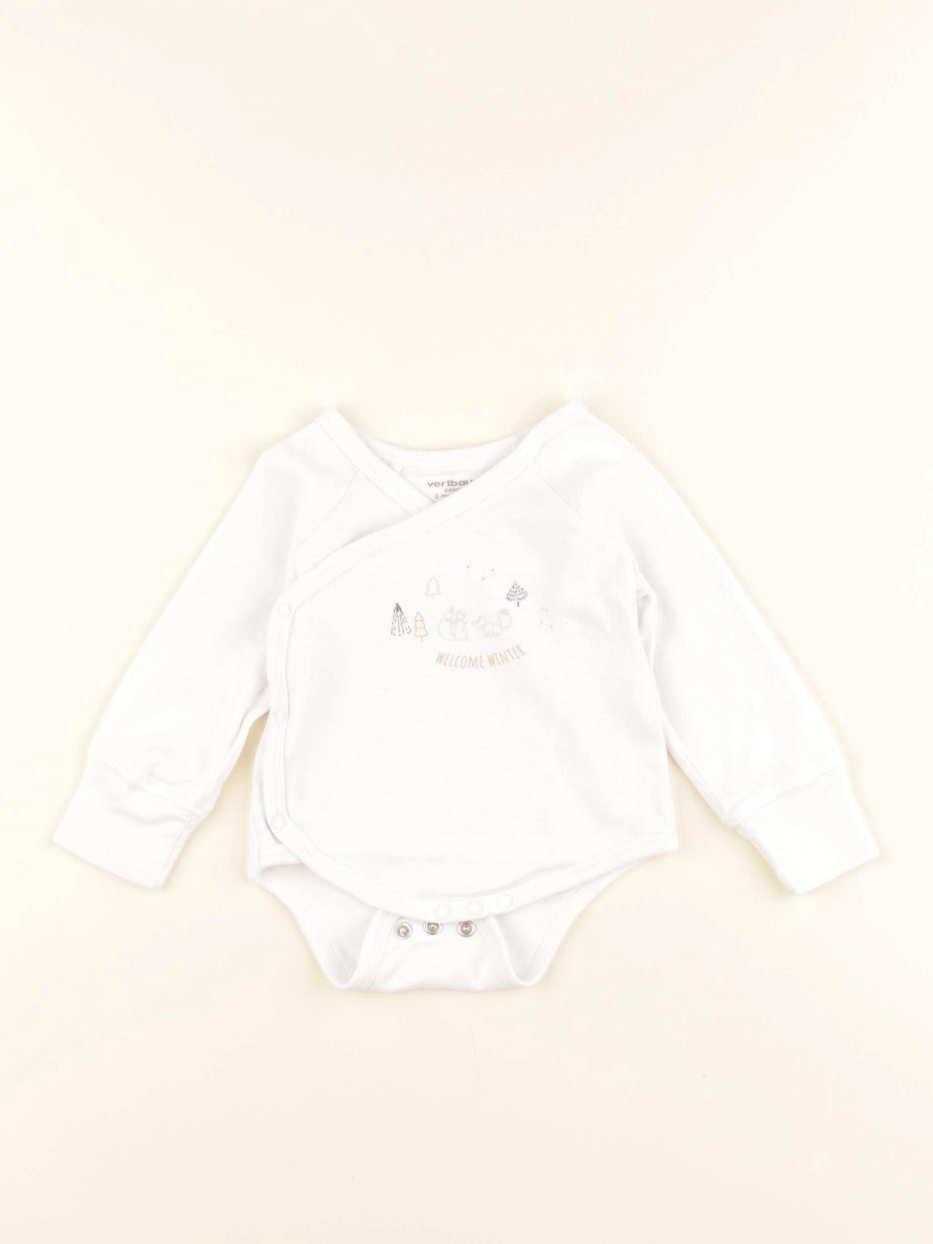 Vertbaudet - body blanc - 3 mois