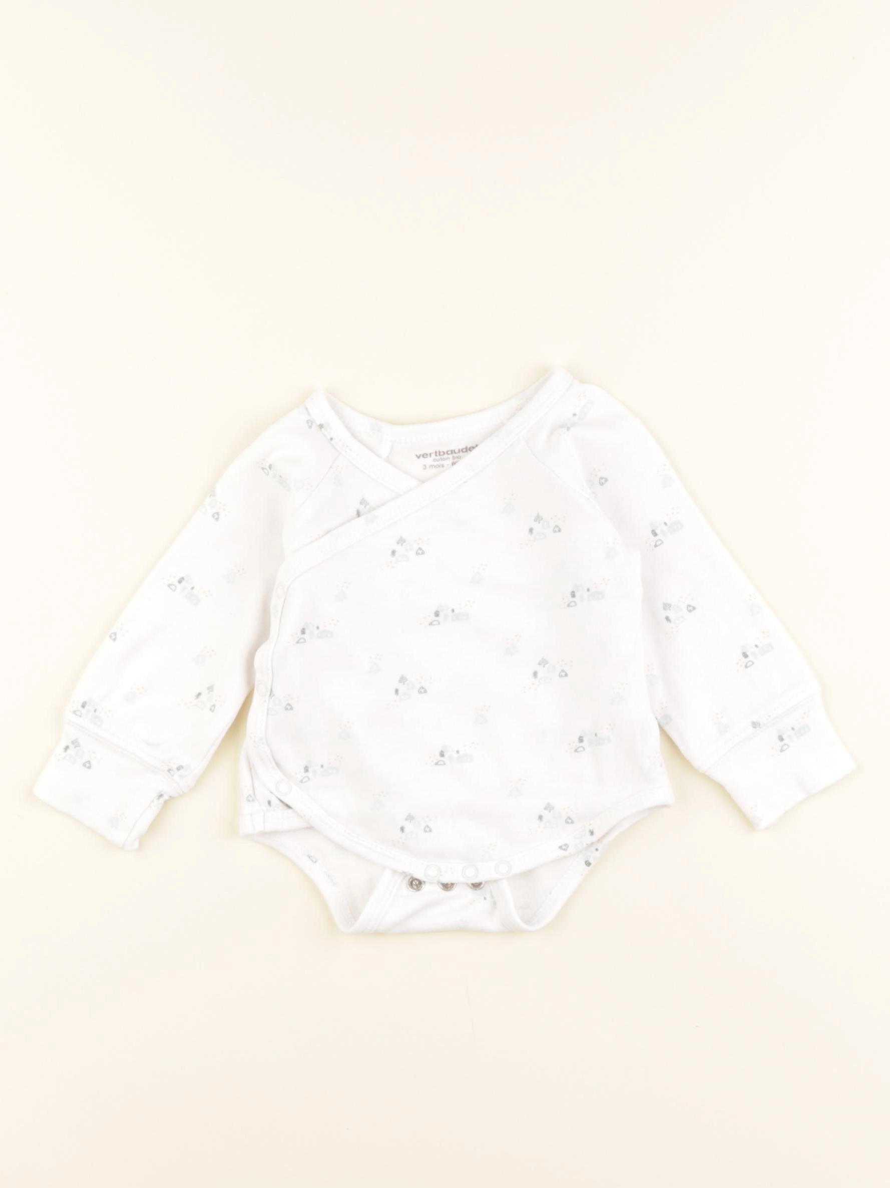 Vertbaudet - body blanc - 3 mois