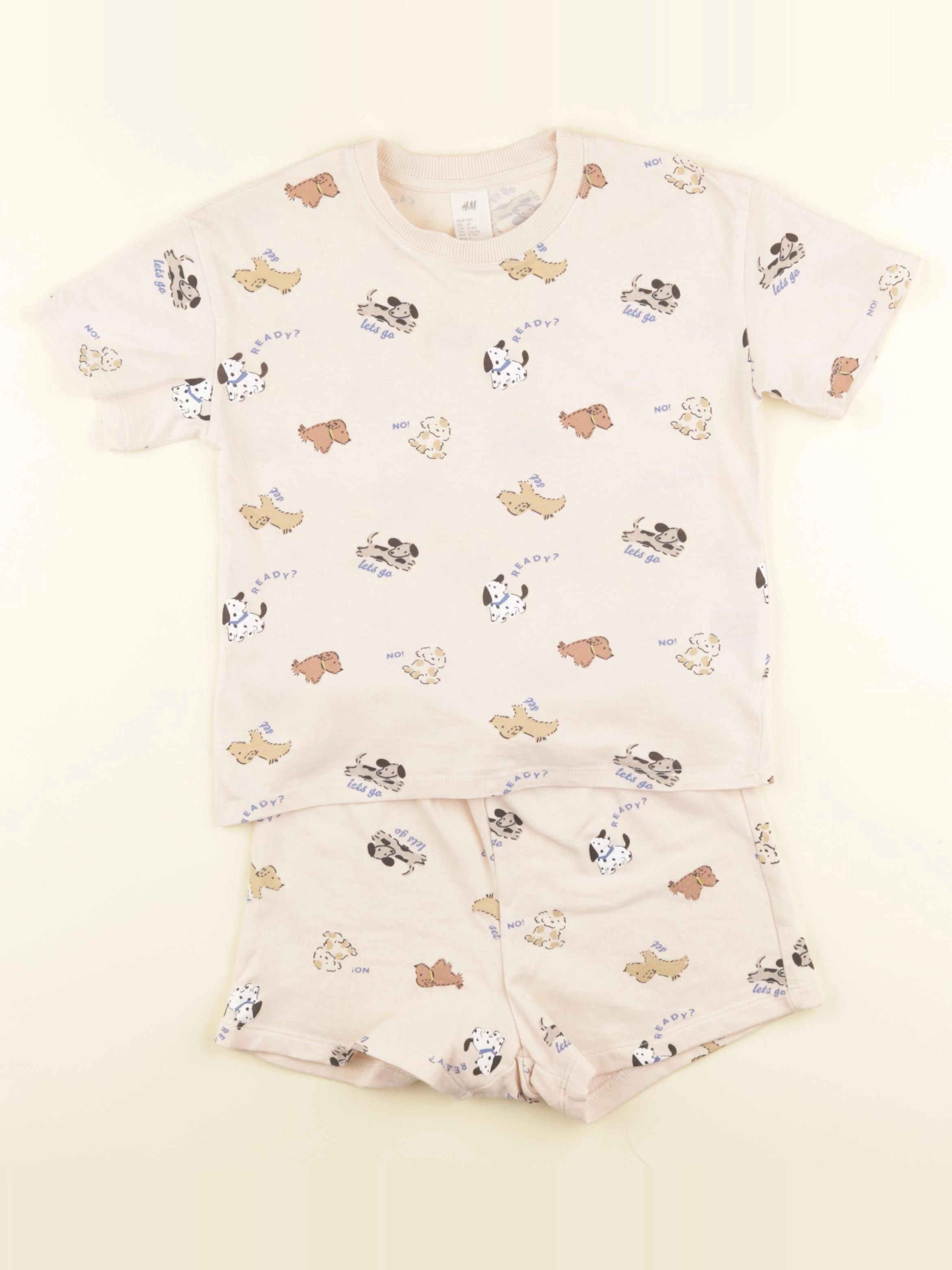 H&M - pyjama coton beige - 3/4 ans