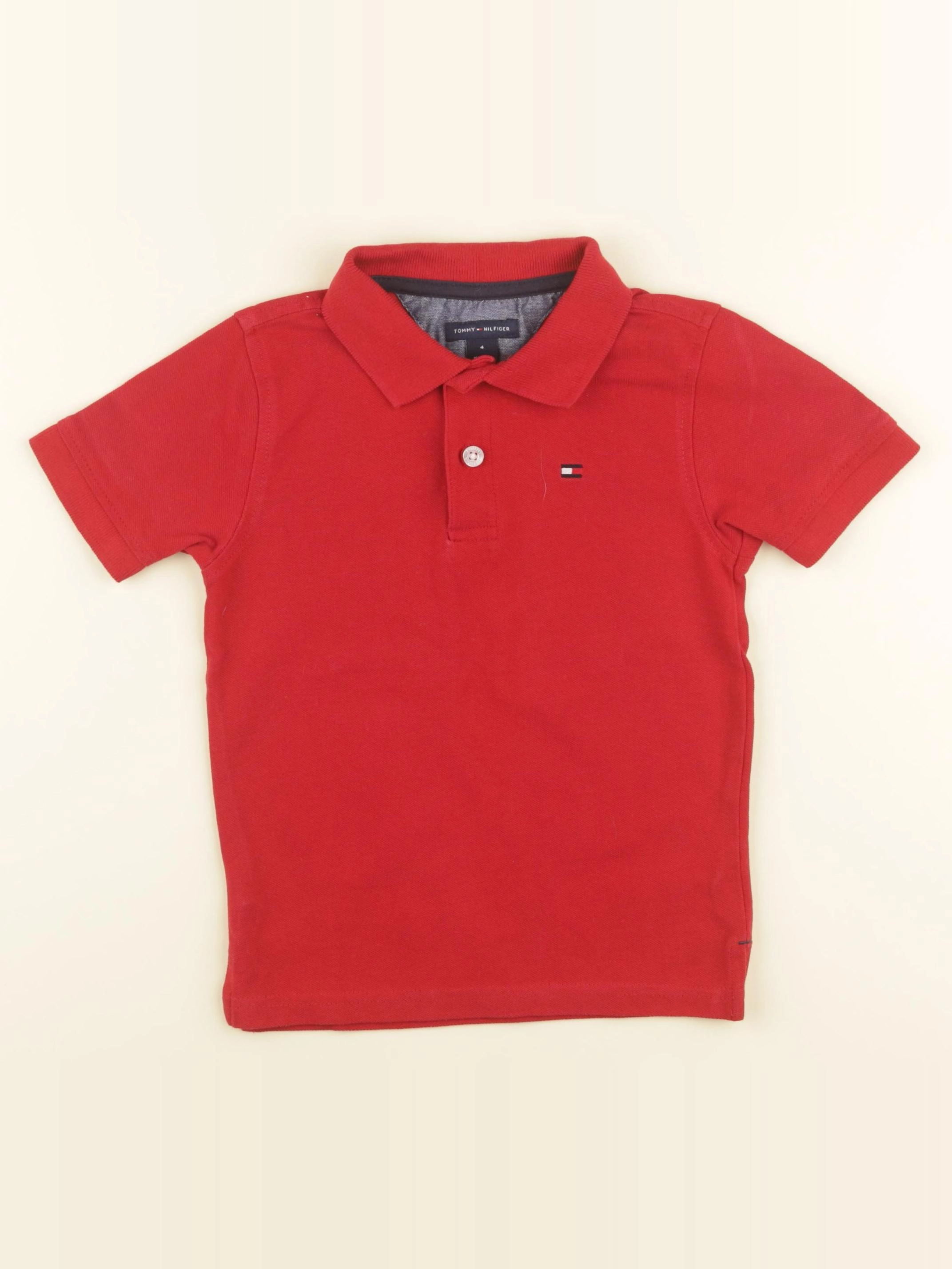 Tommy Hilfiger - polo rouge - 4 ans
