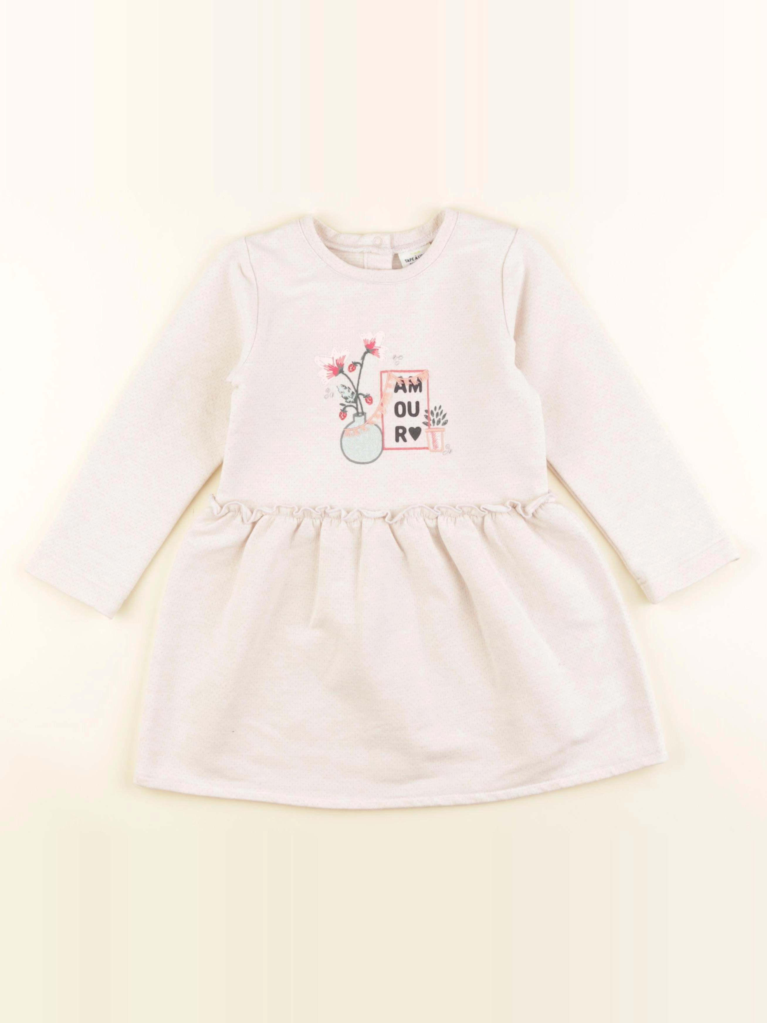 Tape à l'oeil - robe beige, or - 36 mois