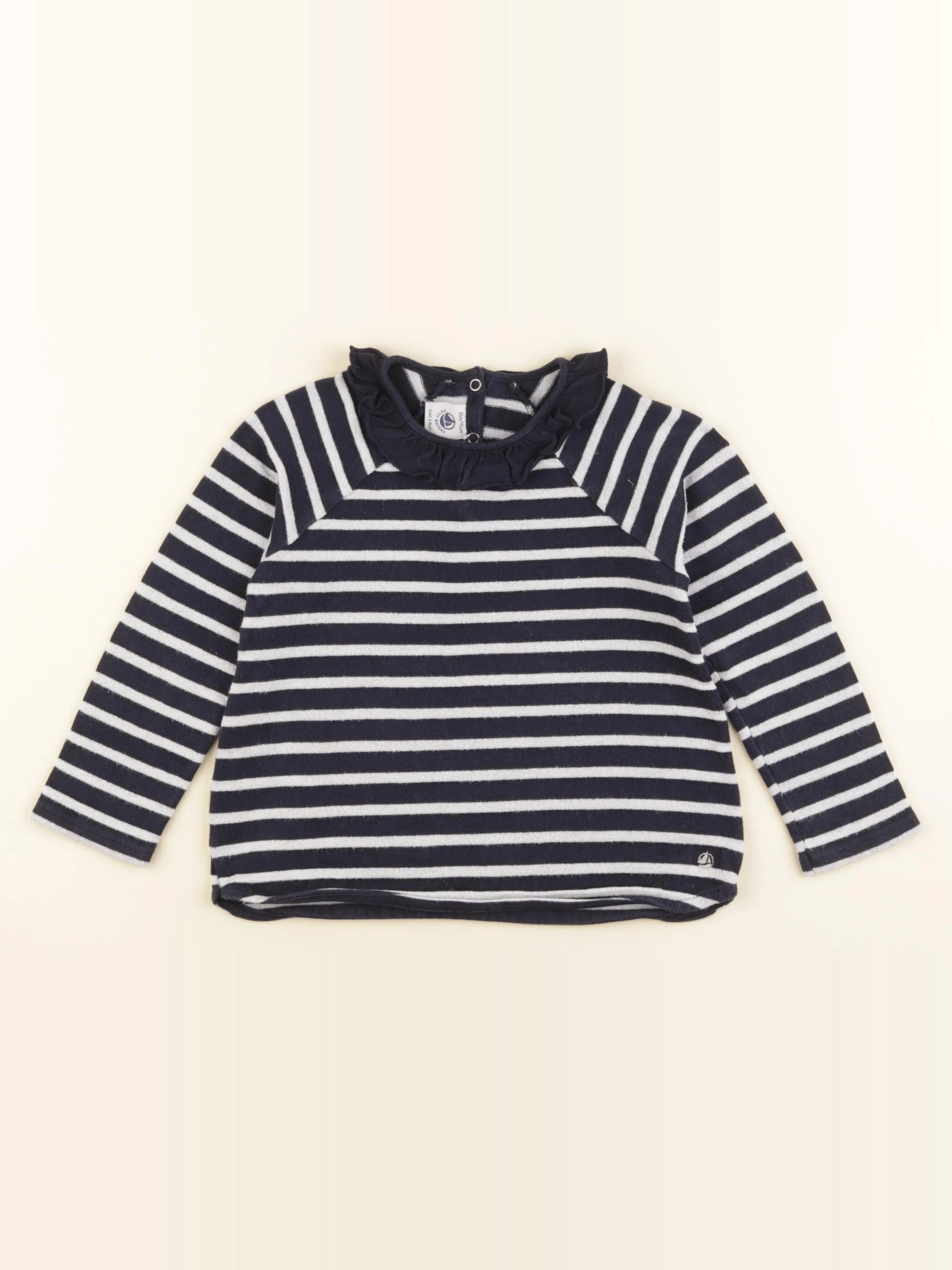 Petit Bateau - tee-shirt bleu, argent - 36 mois