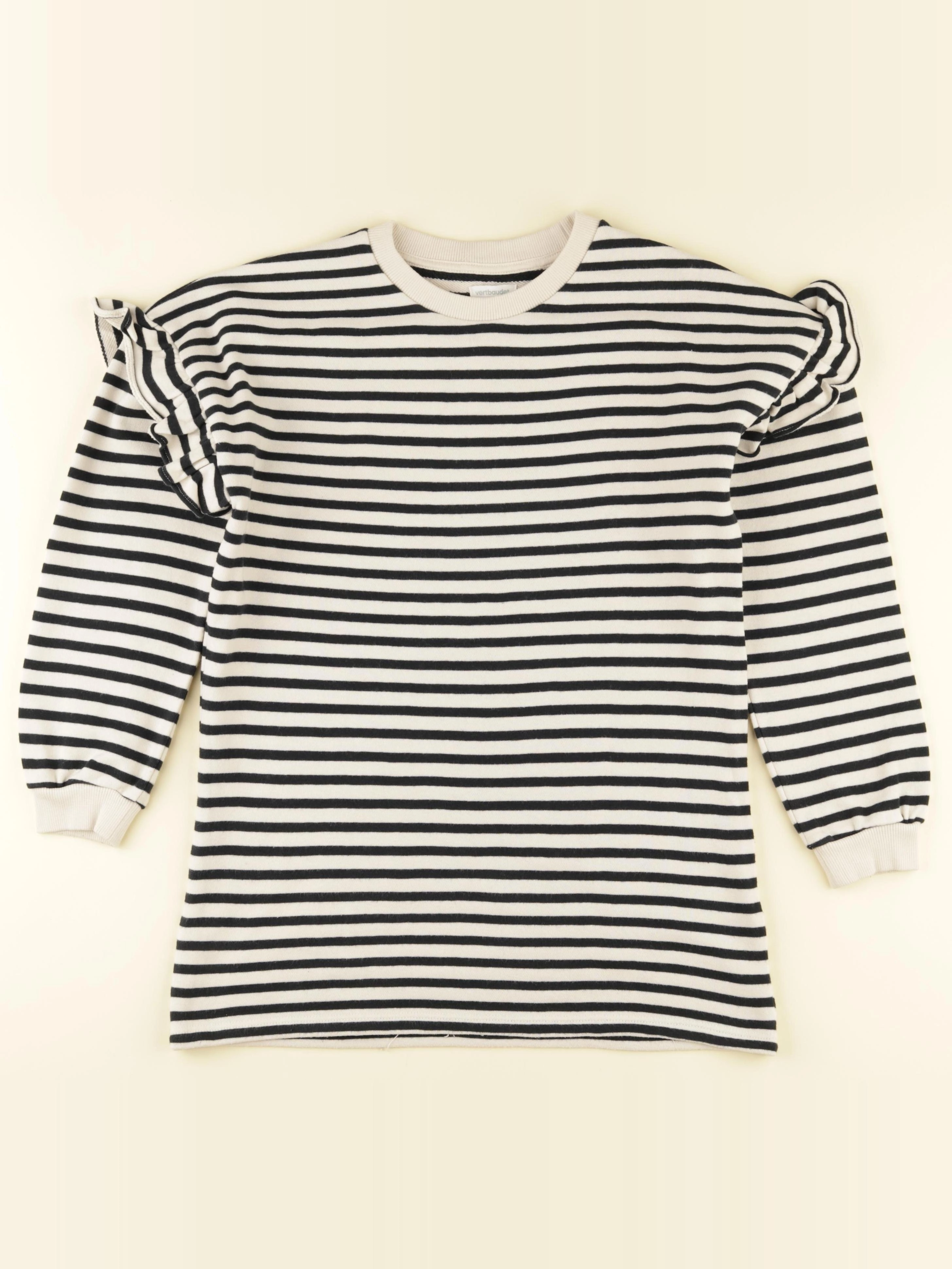 Vertbaudet - robe noir, beige - 9 ans