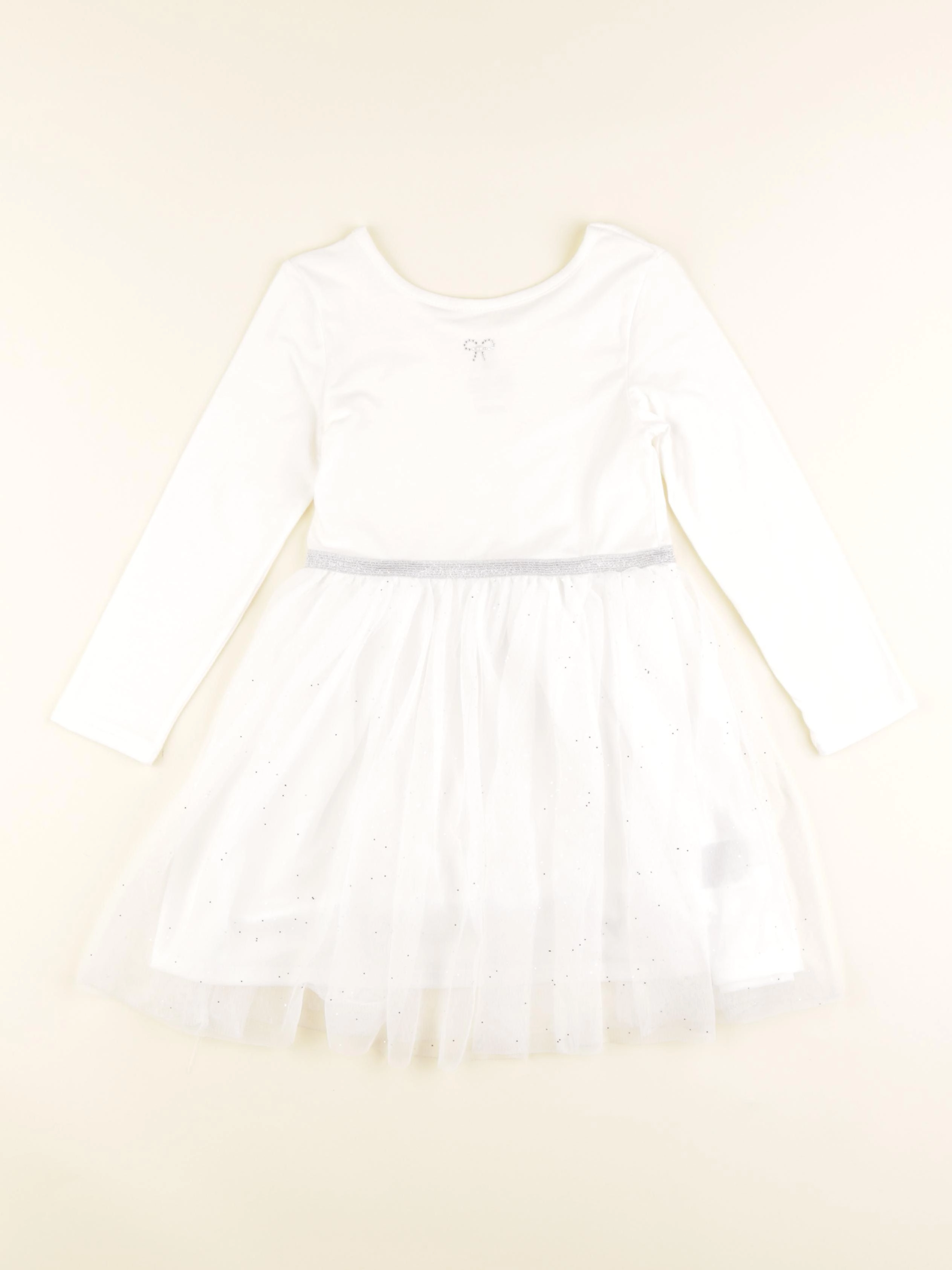 H&M - robe blanc, argent - 3/4 ans
