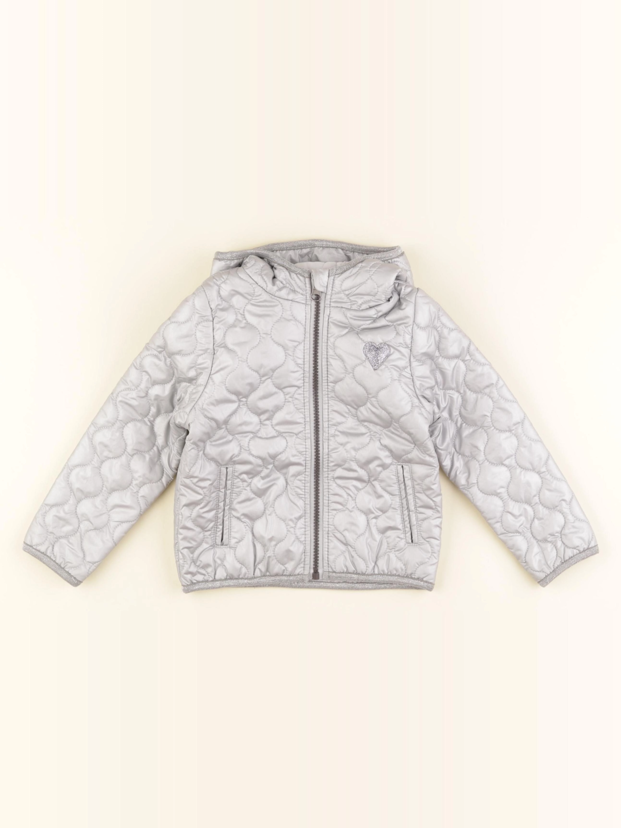 Vertbaudet - doudoune gris - 3 ans