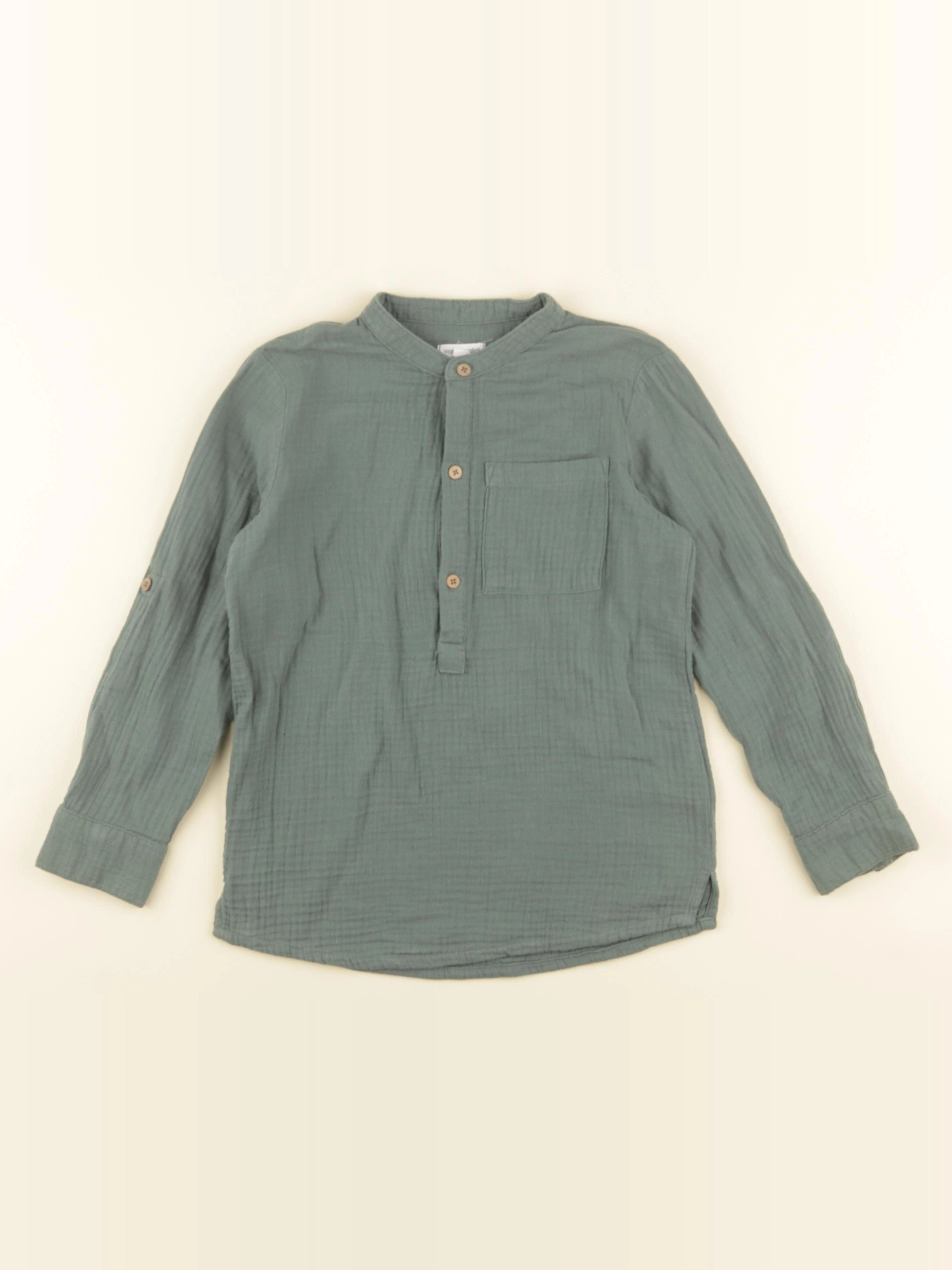 Vertbaudet - chemise vert - 8 ans
