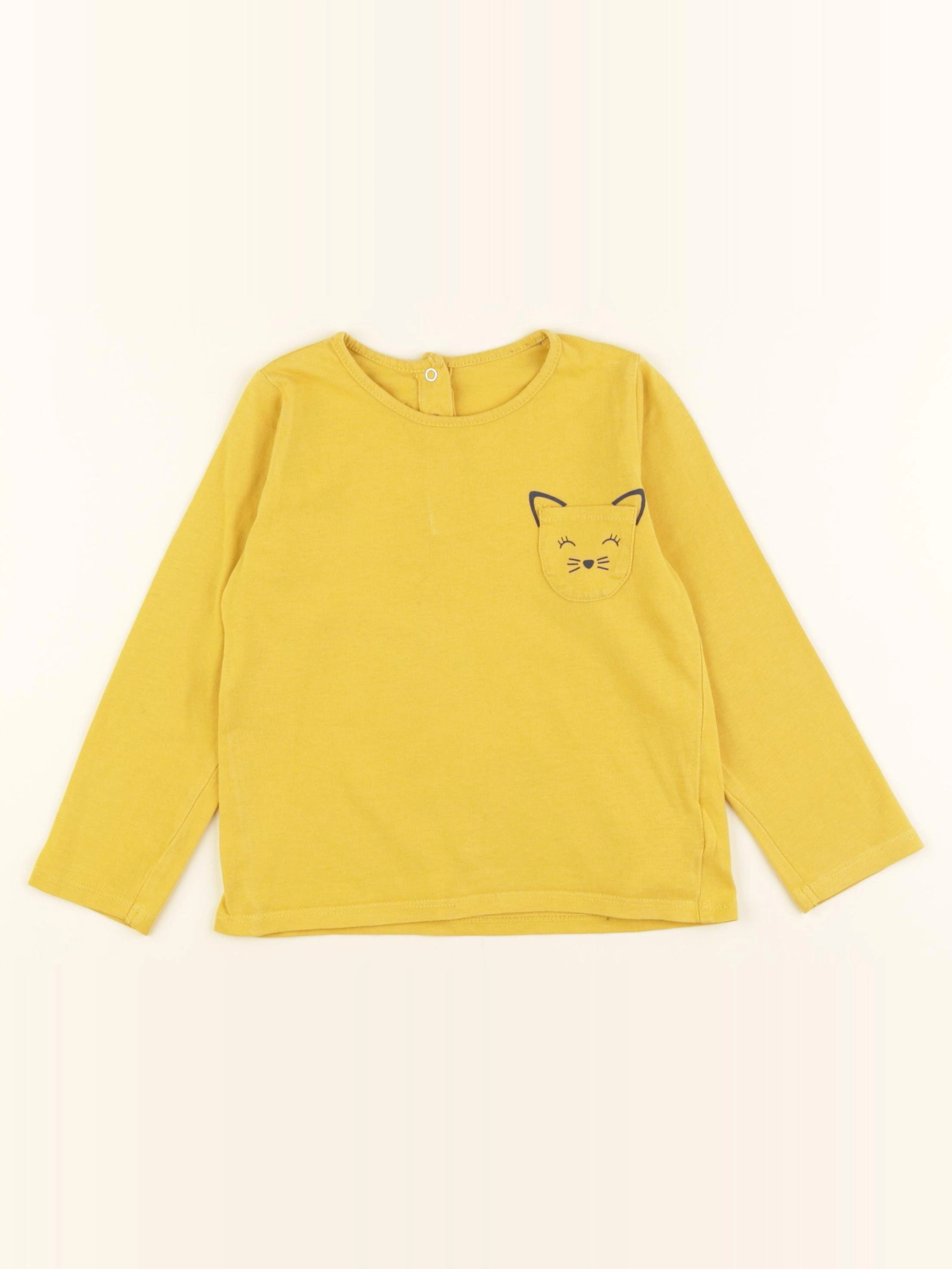 Vertbaudet - tee-shirt jaune - 3 ans