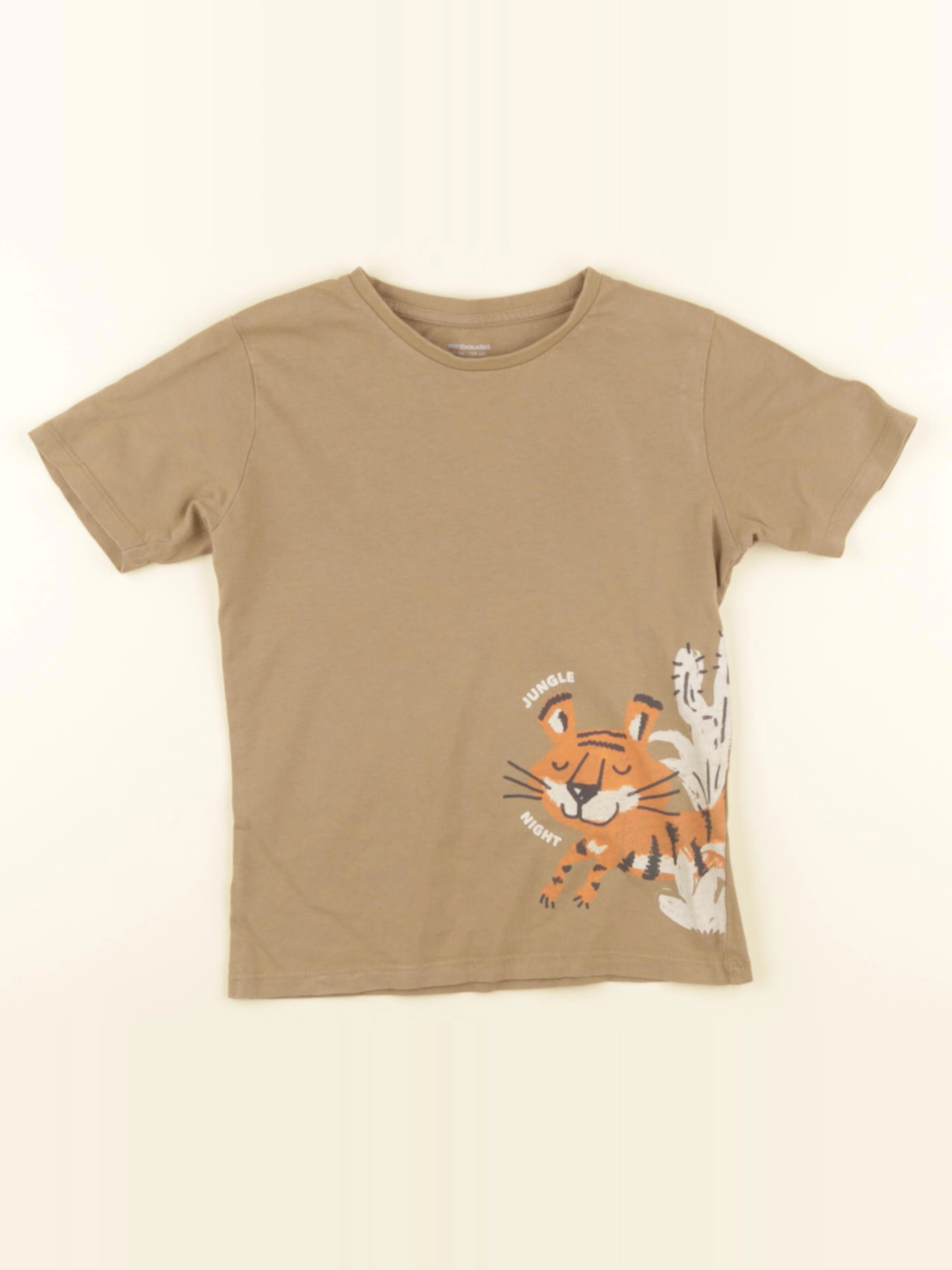 Vertbaudet - tee-shirt marron - 8 ans