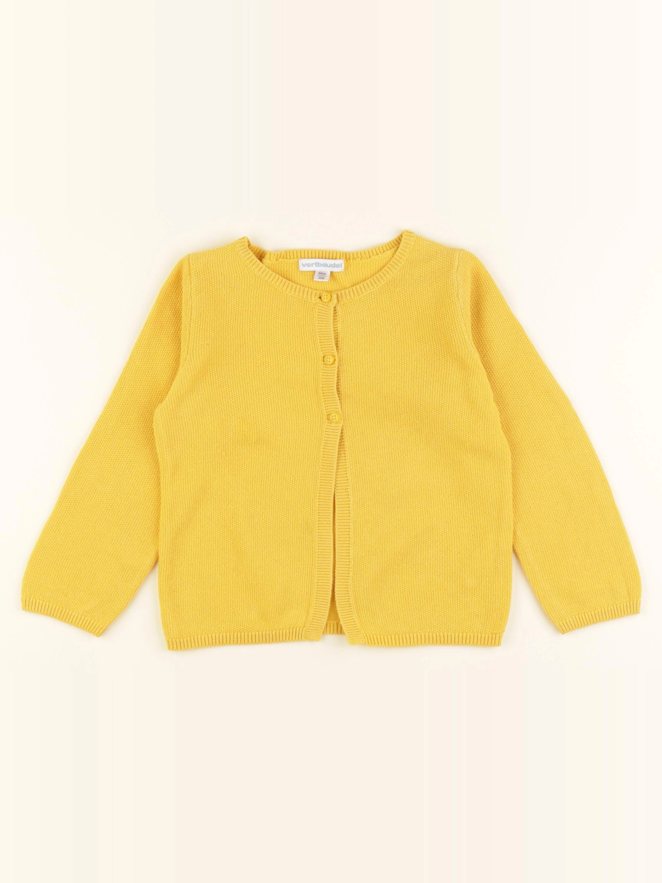 Vertbaudet - gilet jaune - 36 mois