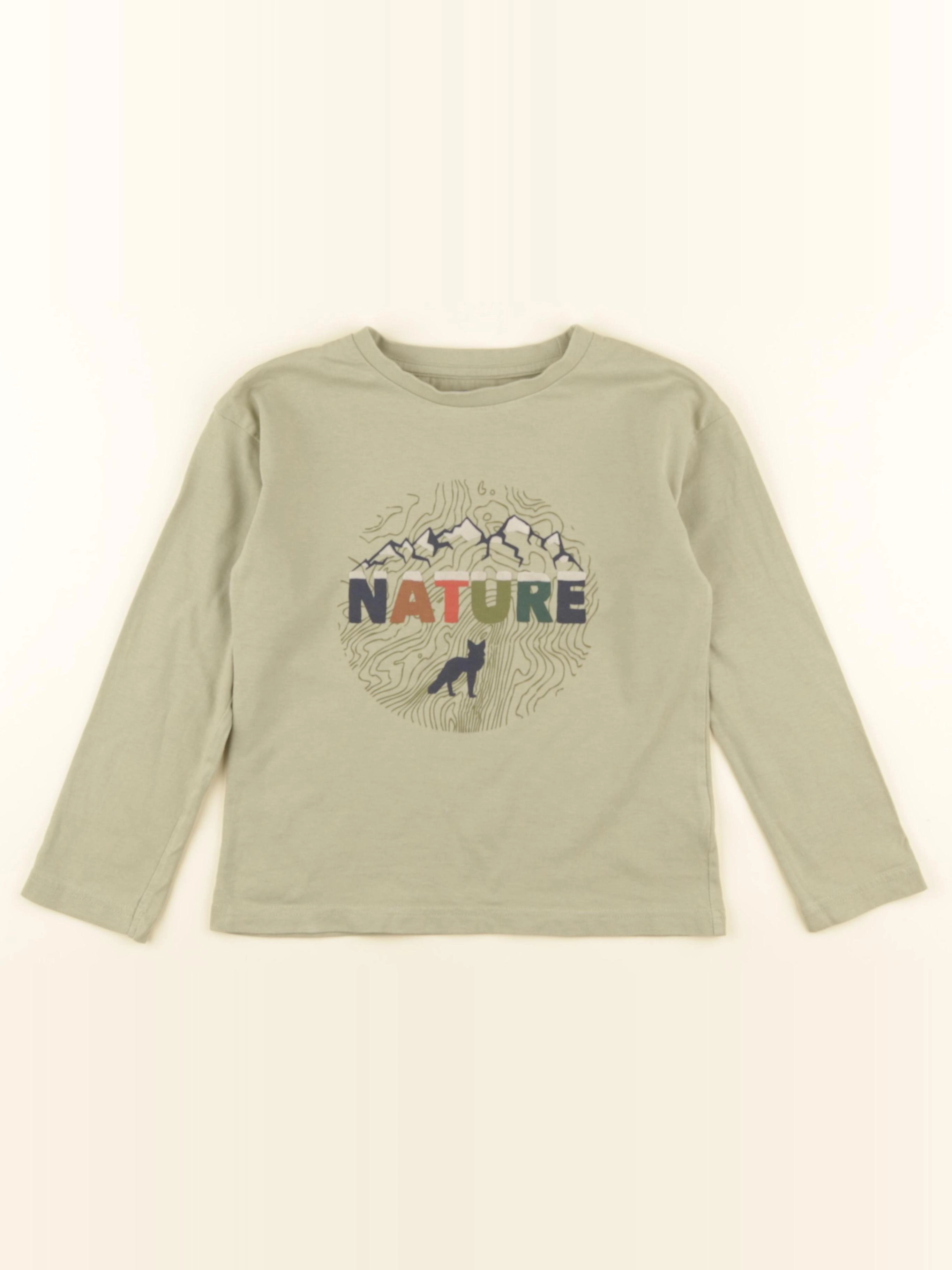 Vertbaudet - tee-shirt vert - 8 ans