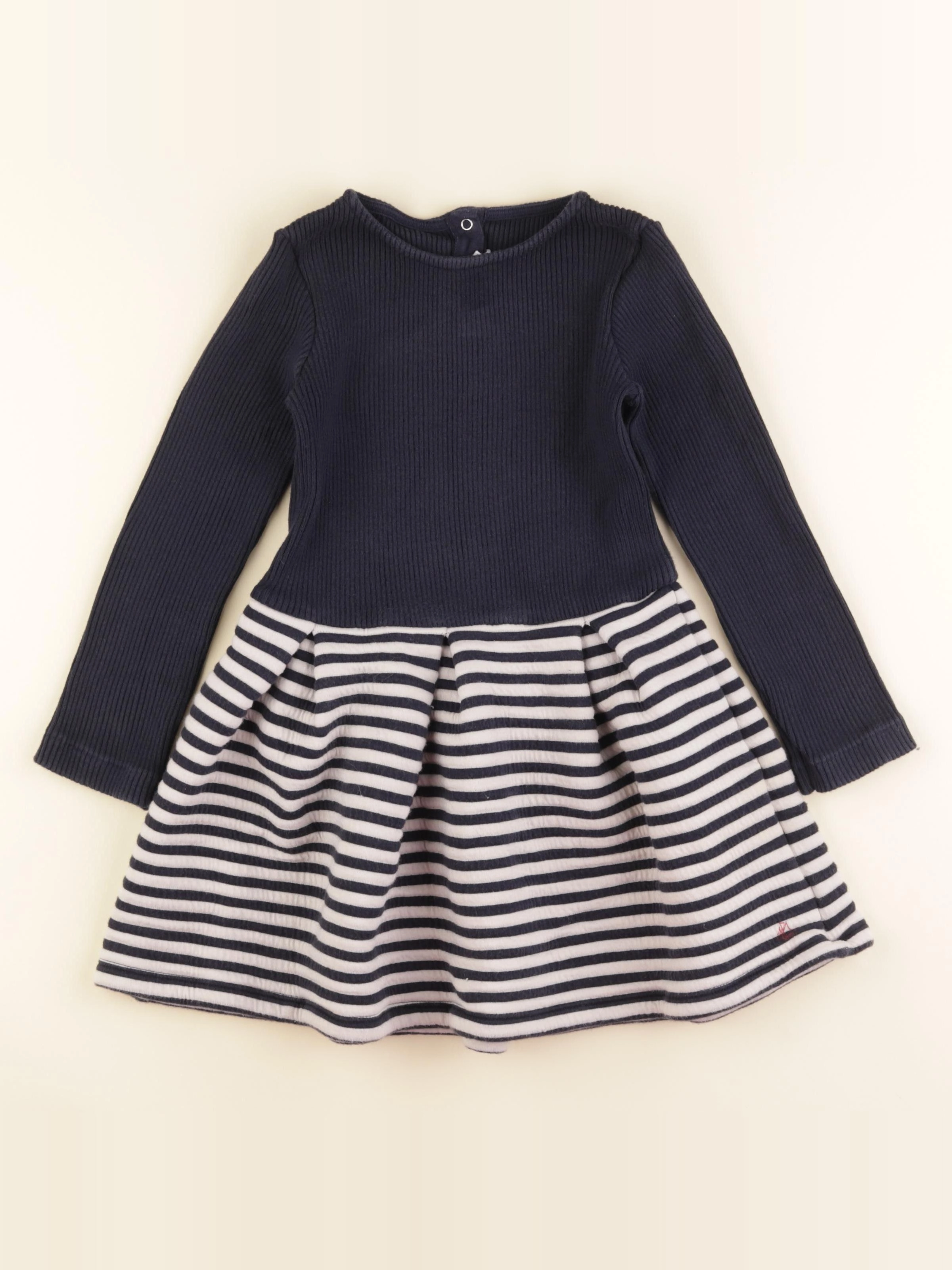 Petit Bateau - robe blanc, bleu - 6 ans