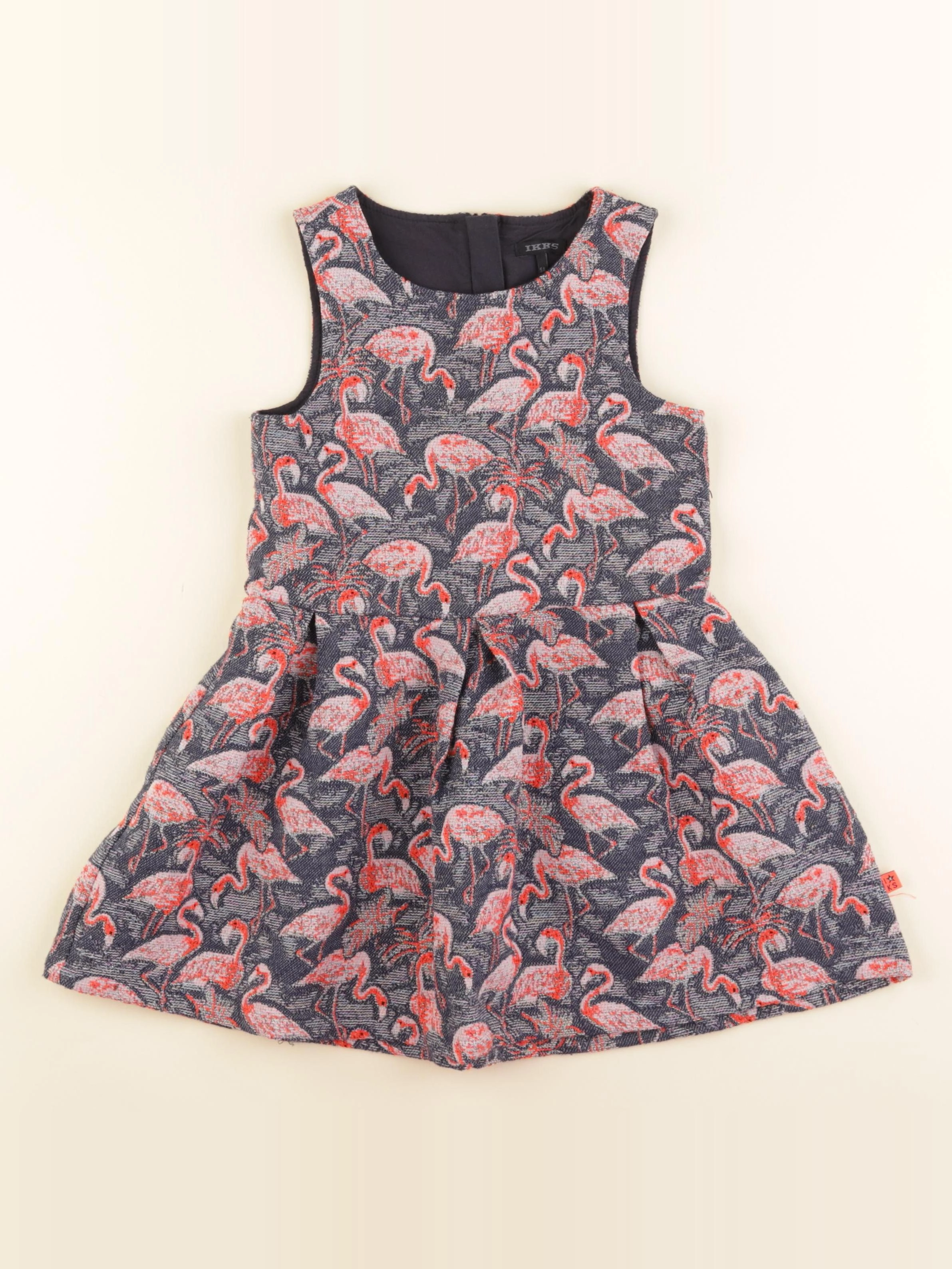 IKKS - robe bleu, rouge - 5 ans