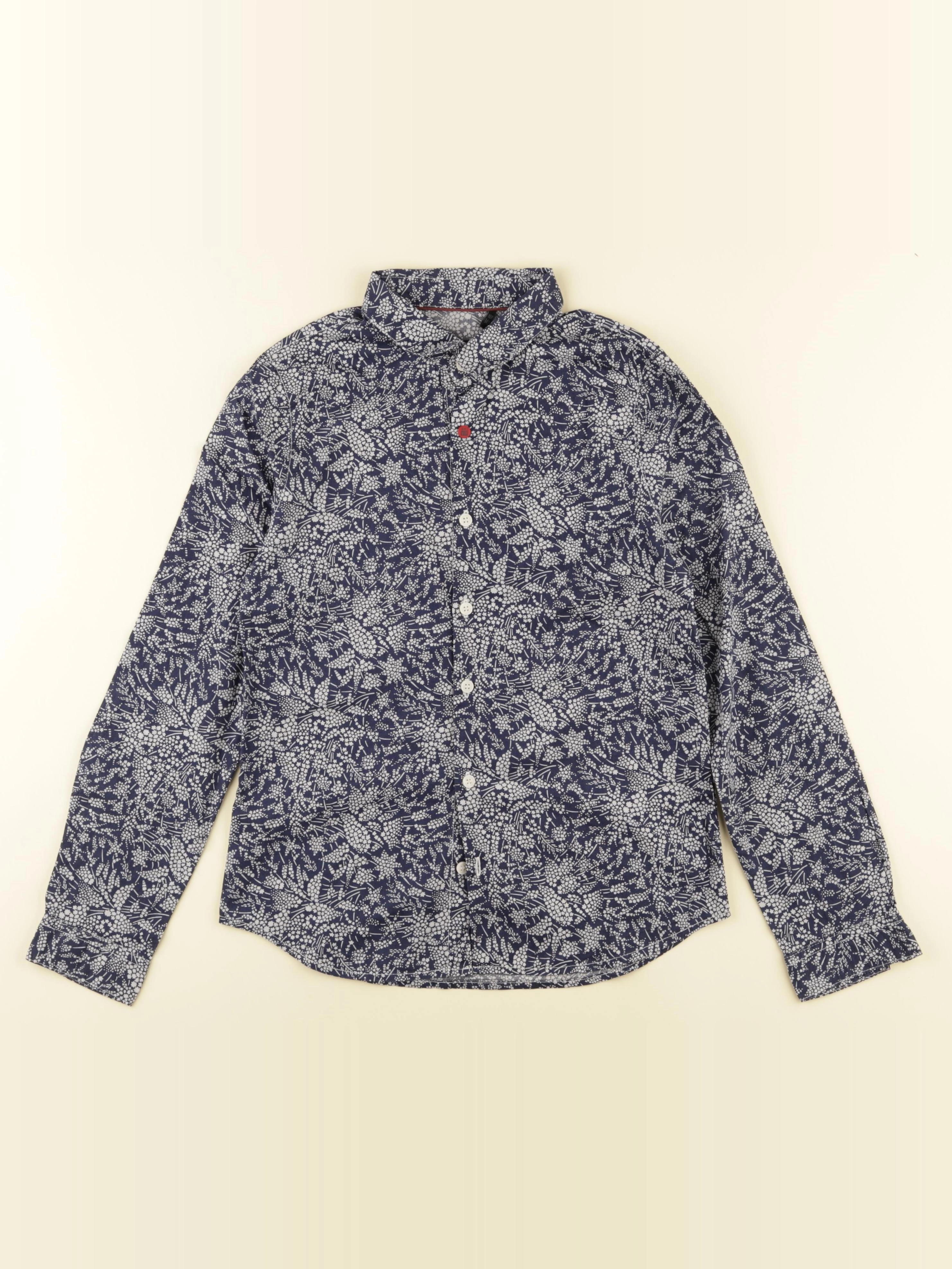 IKKS - chemise bleu, blanc - 10 ans