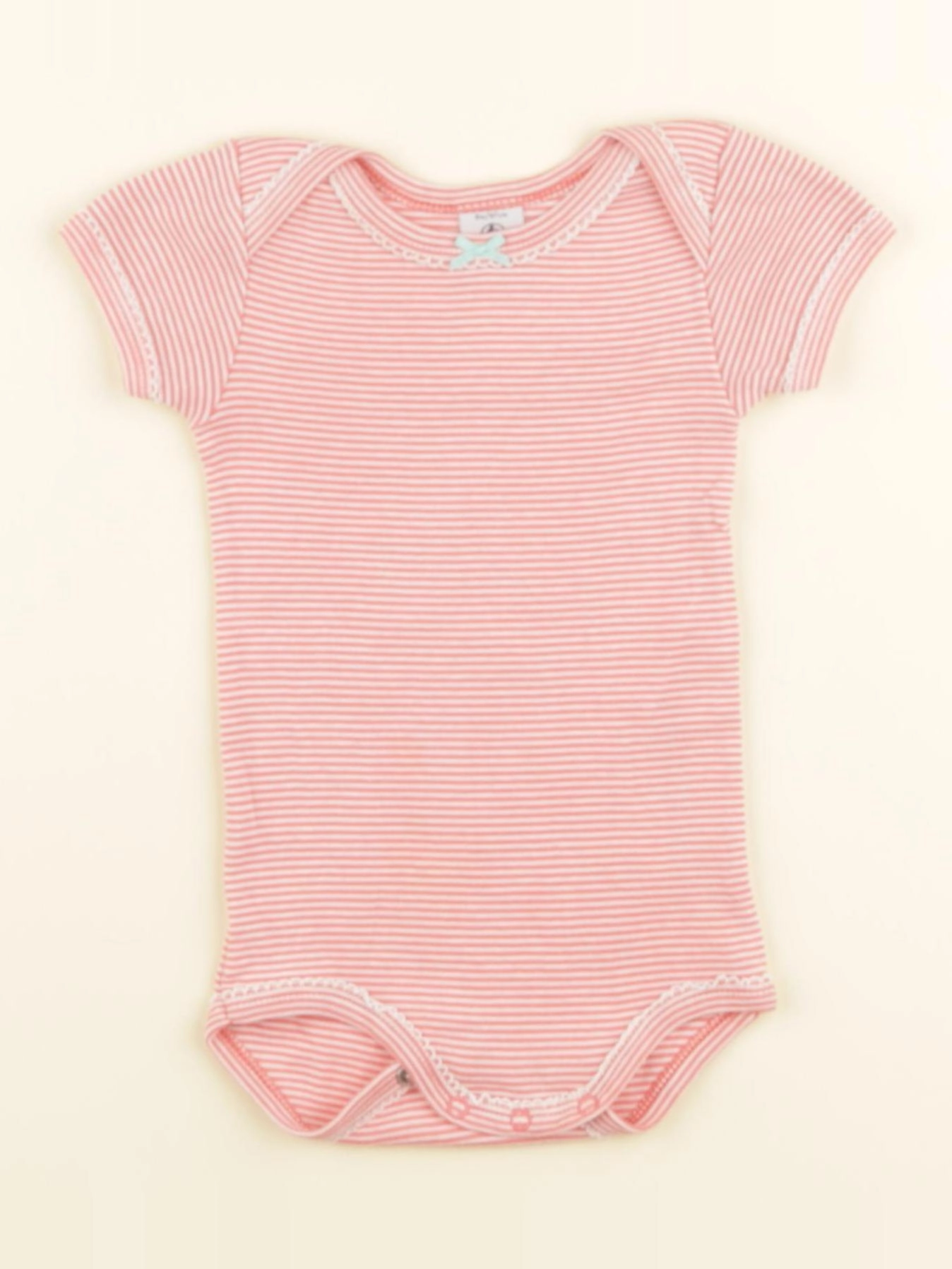 Petit Bateau - body rose - 6 mois
