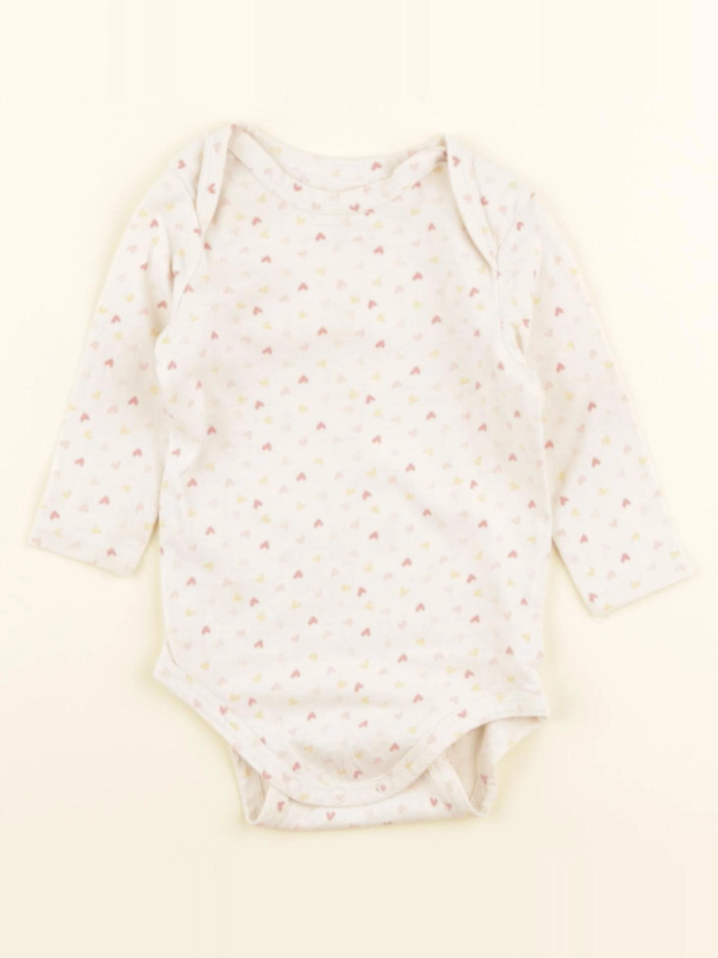 Tape à l'oeil - body beige, rose - 6 mois