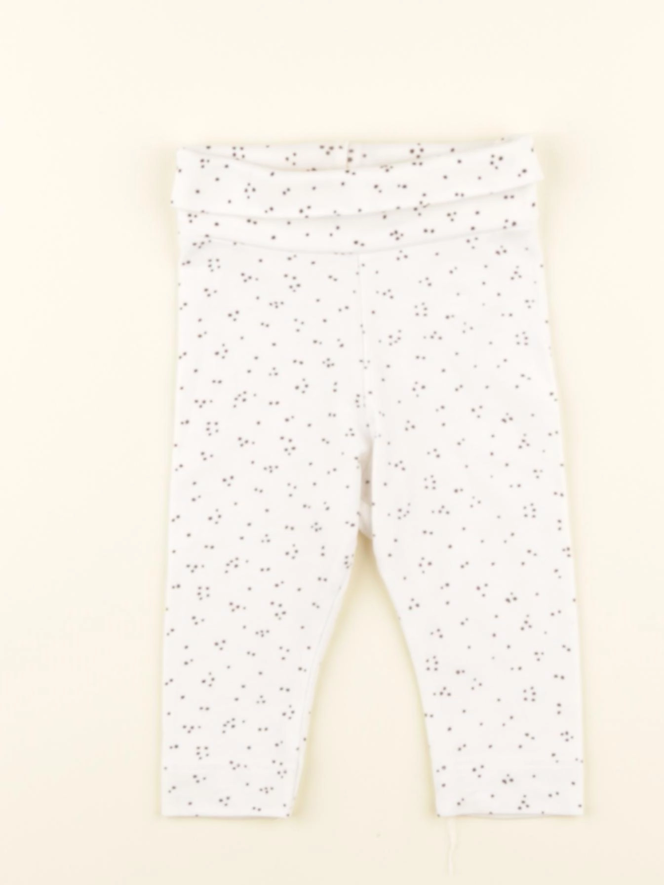 H&M - legging blanc, bleu - 4/6 mois