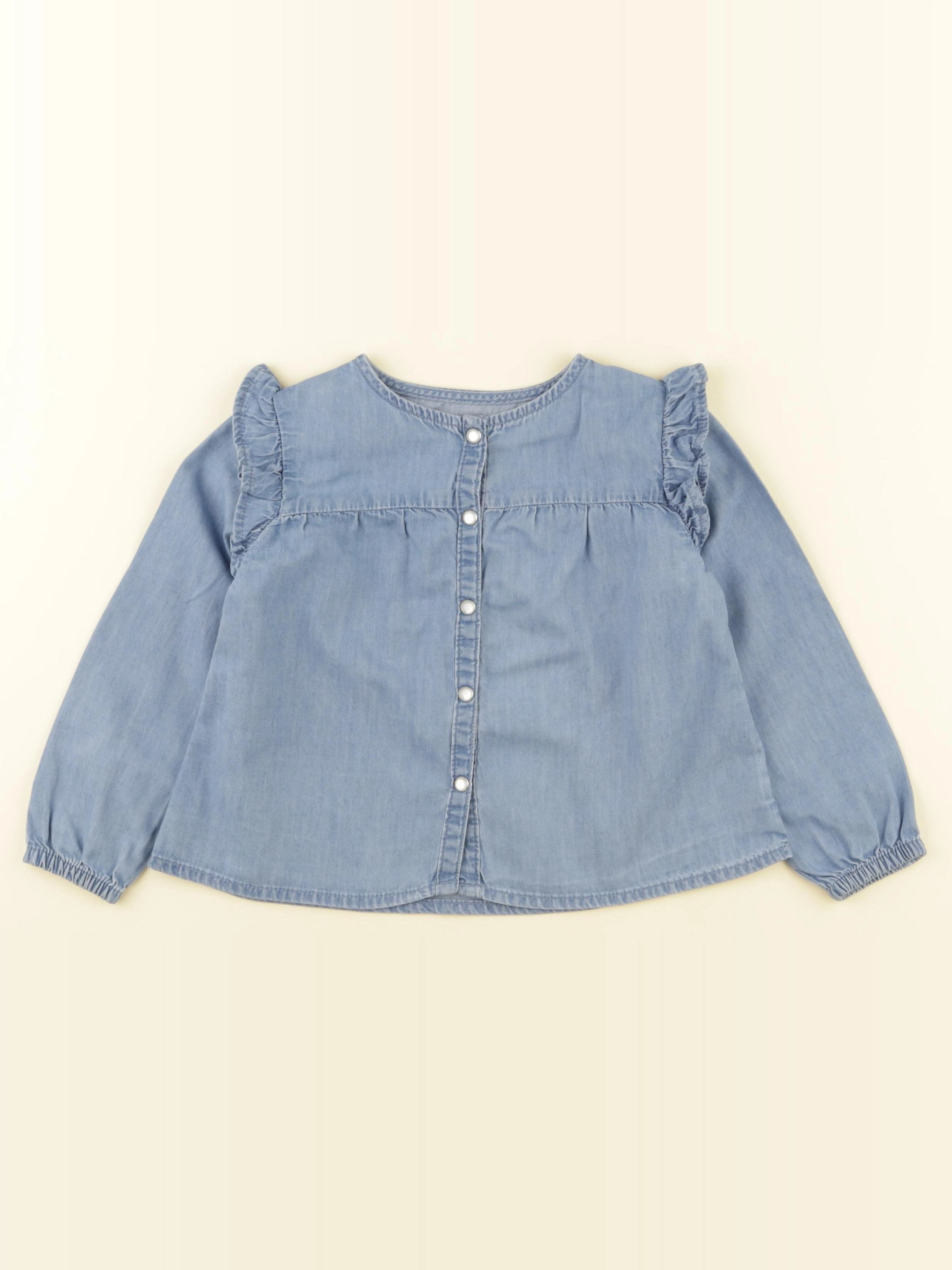 Vertbaudet - blouse bleu - 4 ans