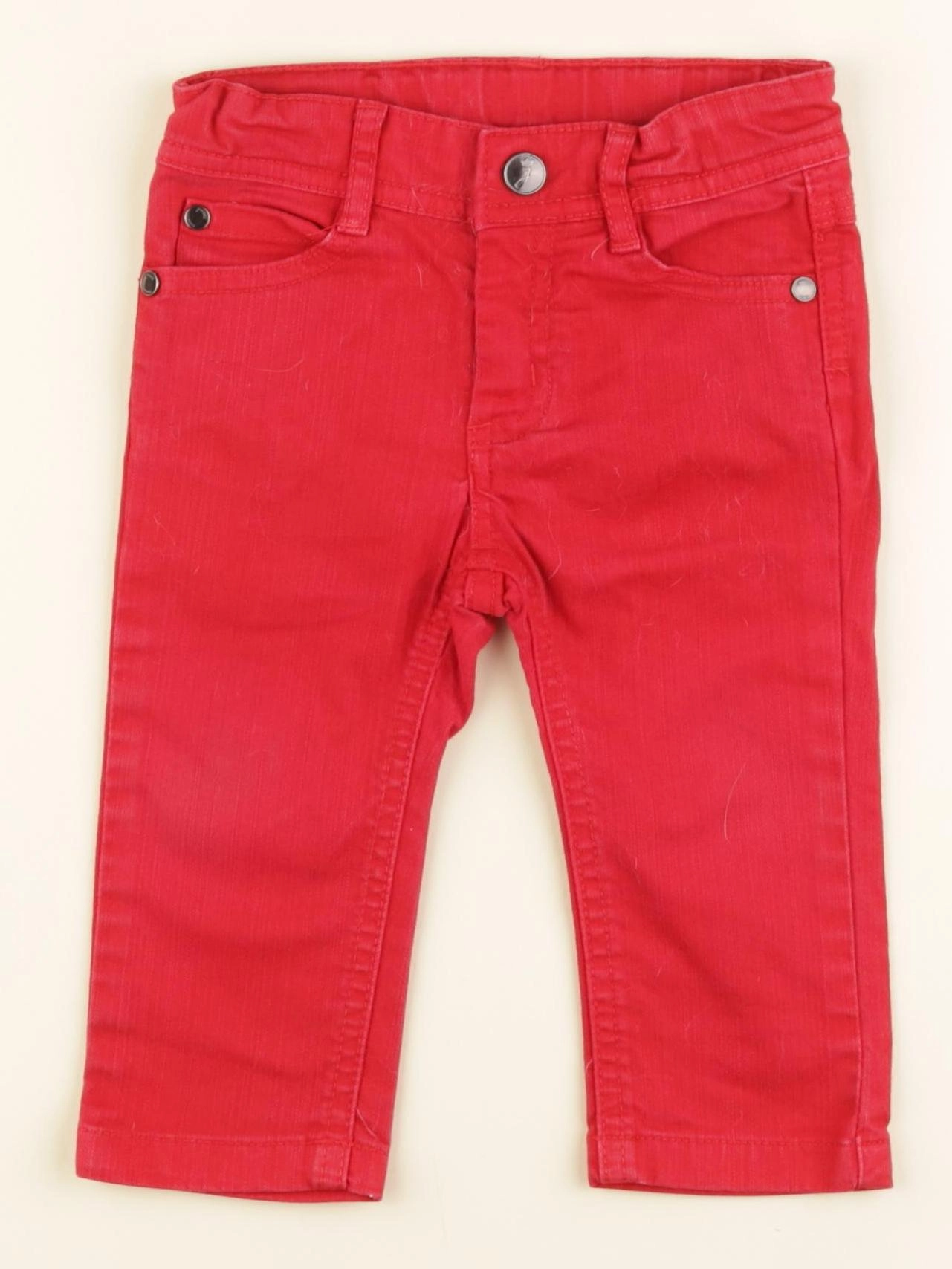 Jacadi - jean rouge - 12 mois