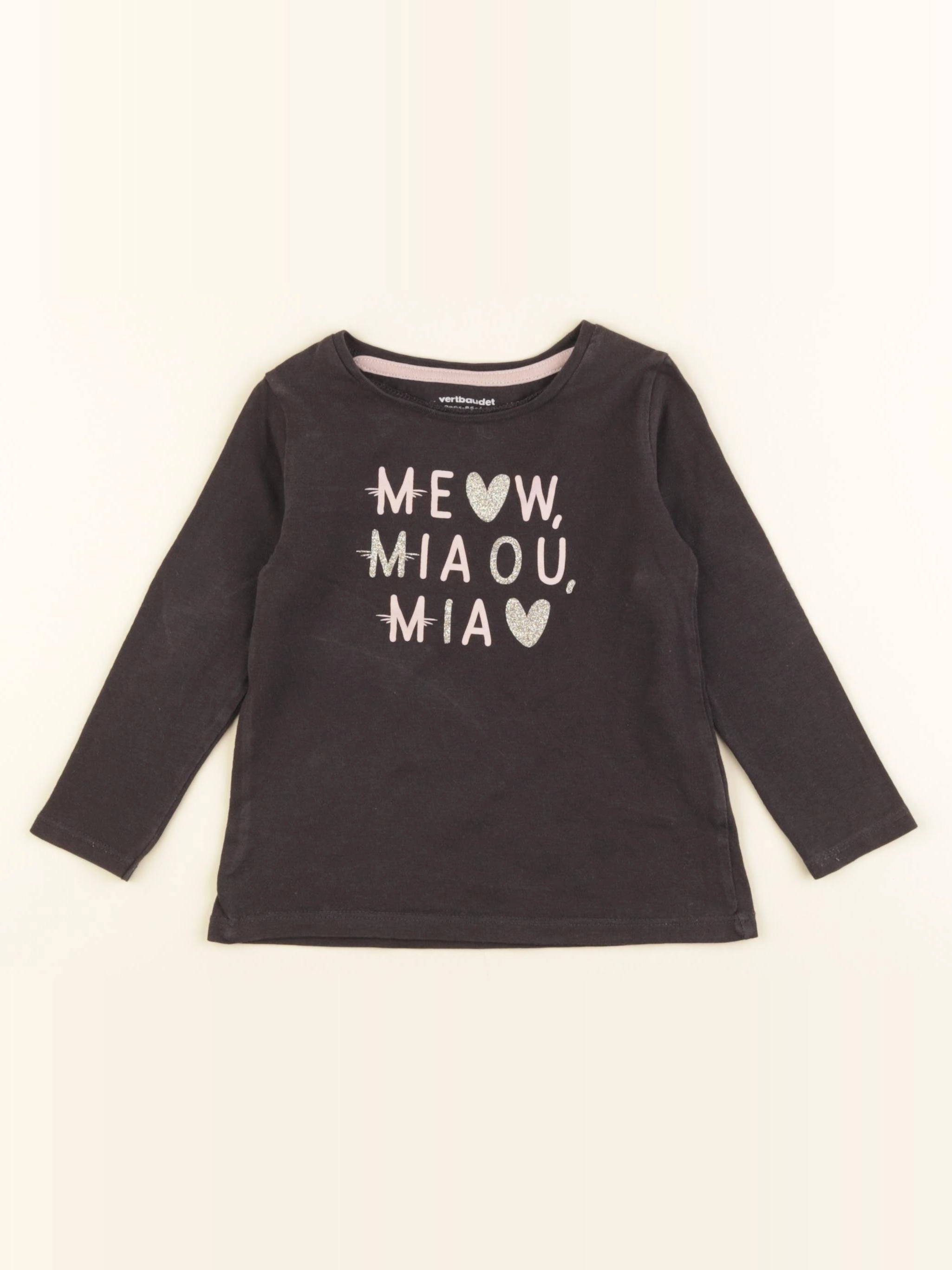 Vertbaudet - tee-shirt gris - 2 ans