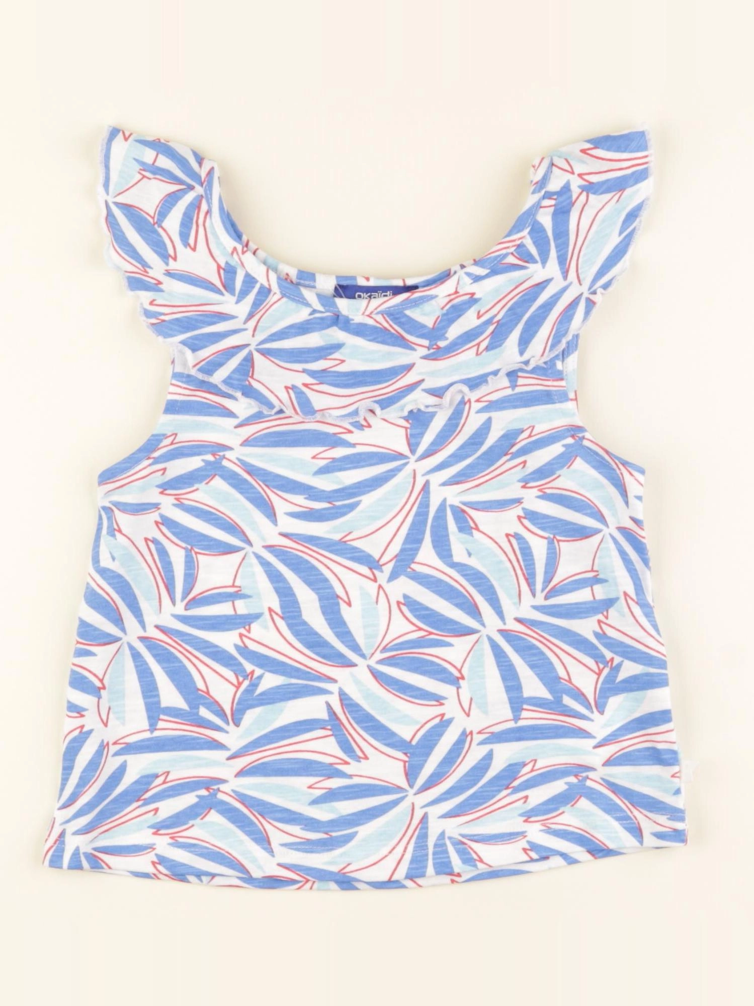 Okaidi - débardeur blanc, bleu - 3 ans