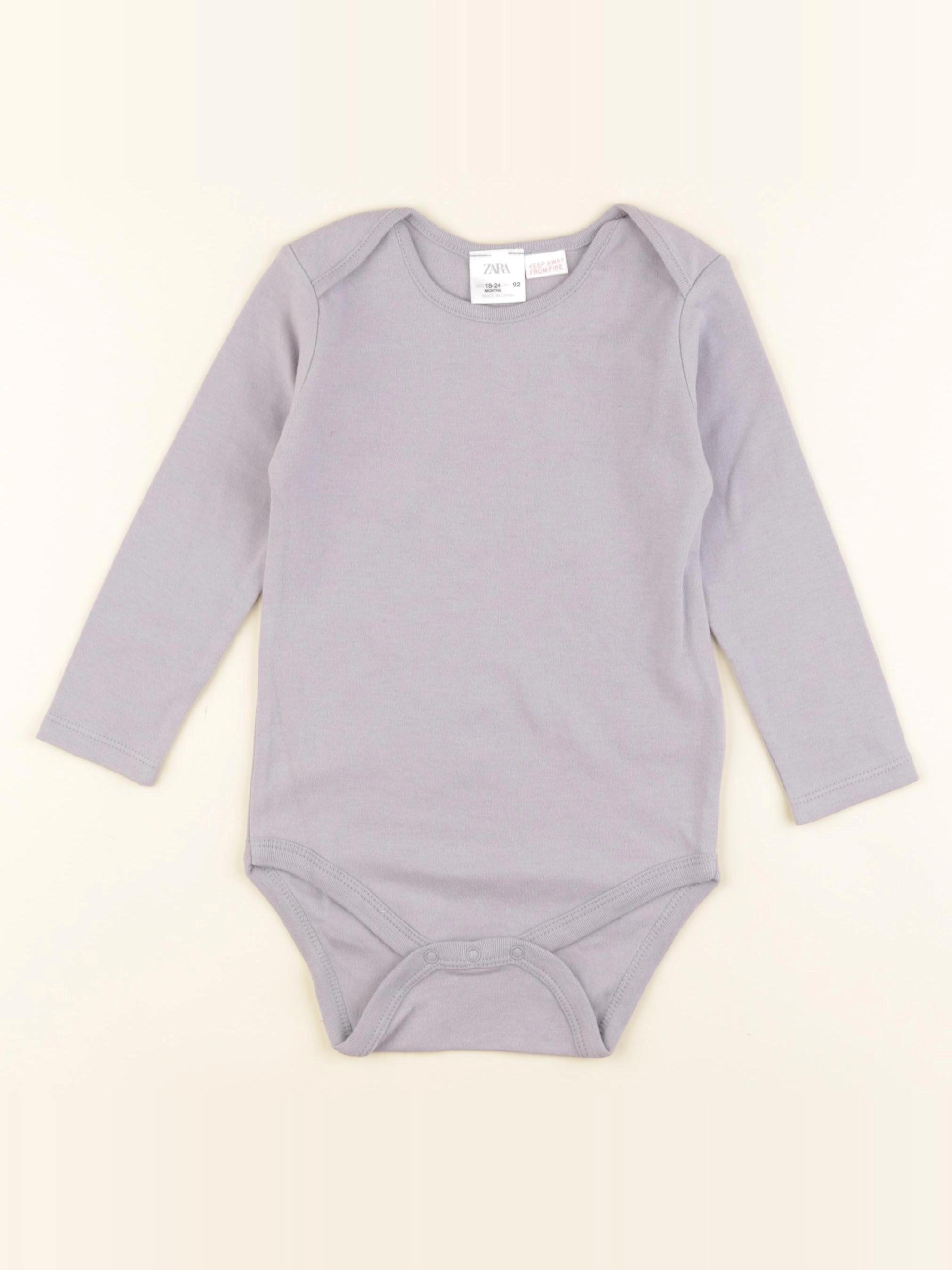 Zara - body gris - 18/24 mois