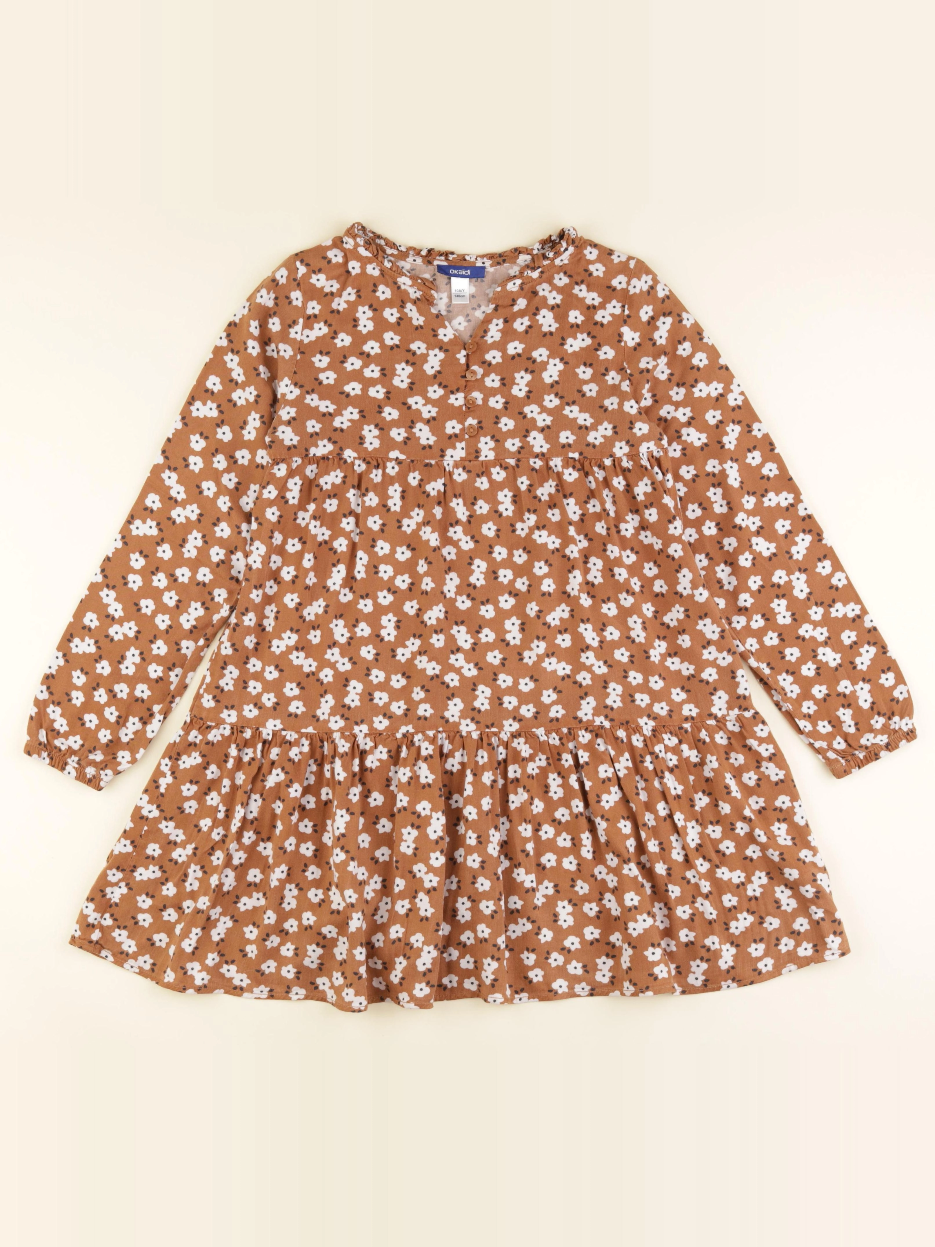 Okaidi - robe marron - 10 ans