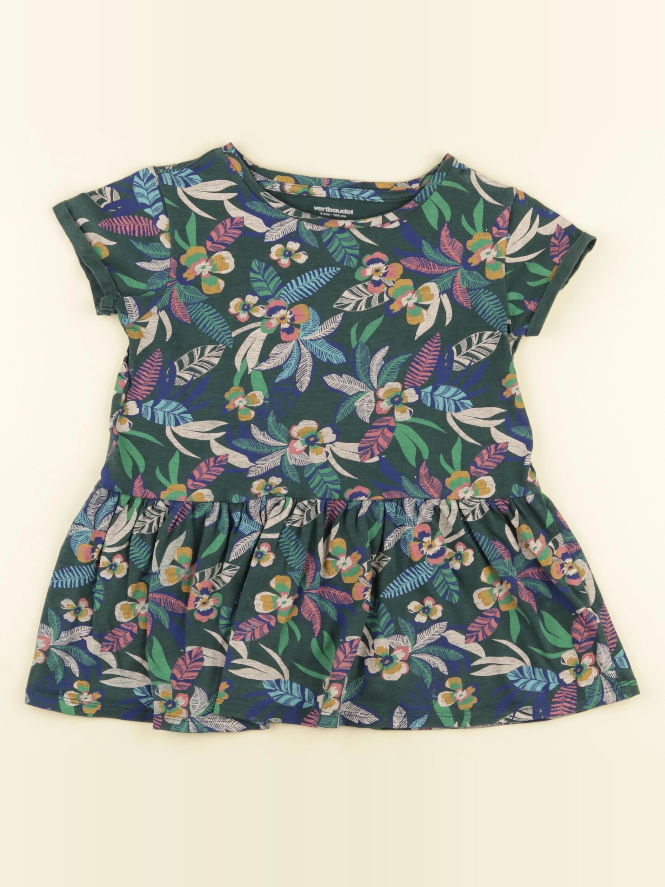 Vertbaudet - robe vert - 3 ans