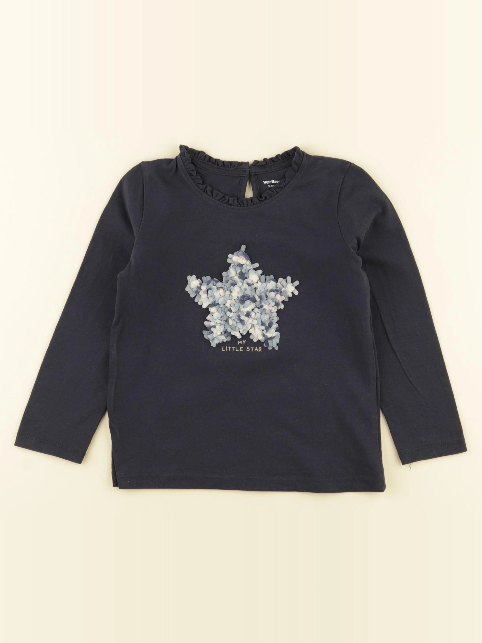 Vertbaudet - tee-shirt bleu - 3 ans