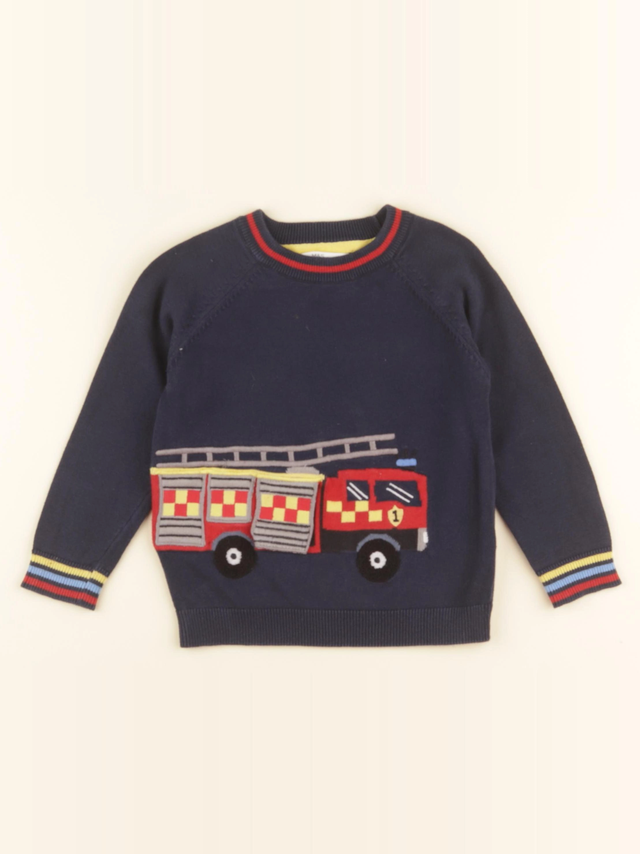 Marks & Spencer  - pull bleu - 3/4 ans