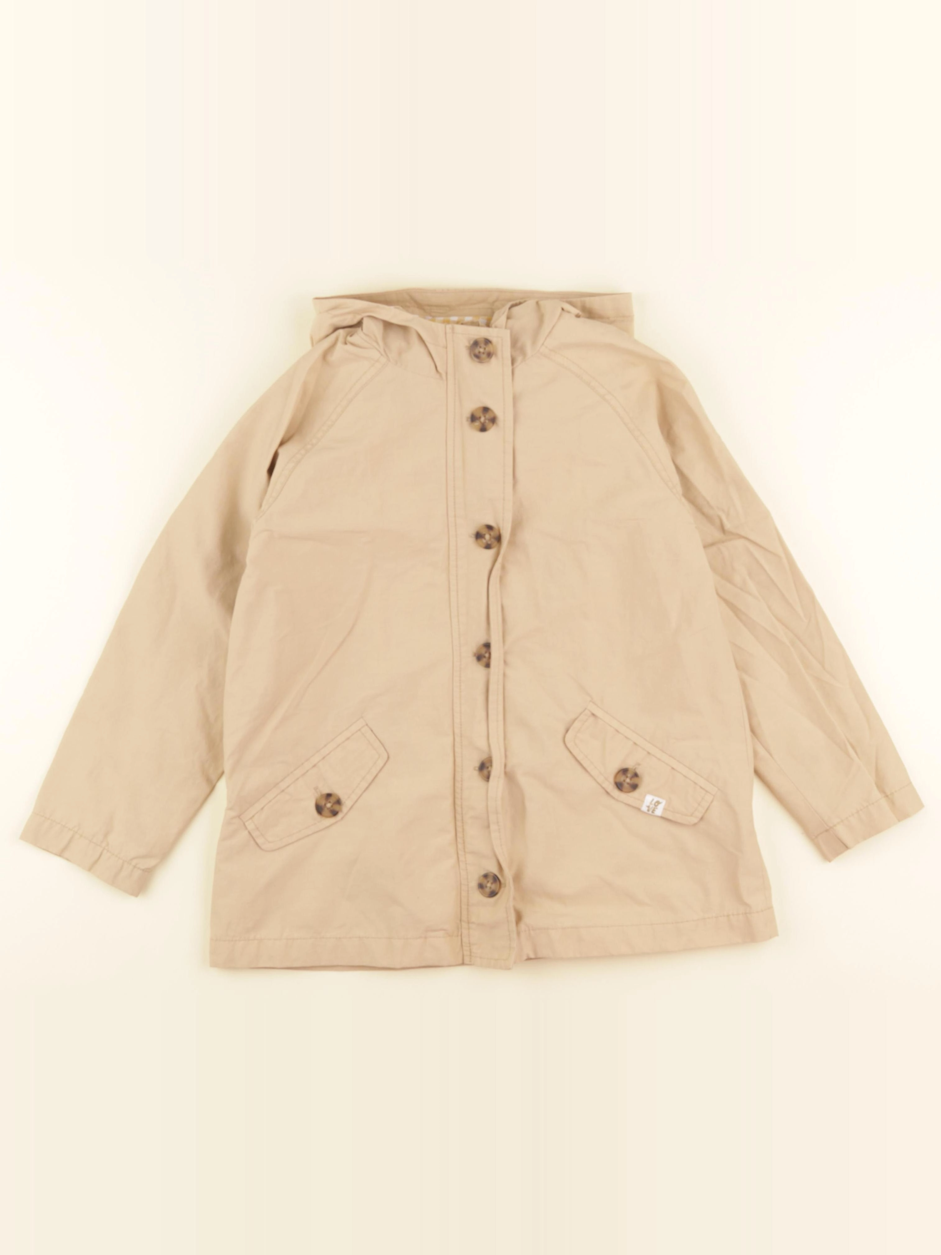 Vertbaudet - imperméable beige - 8 ans
