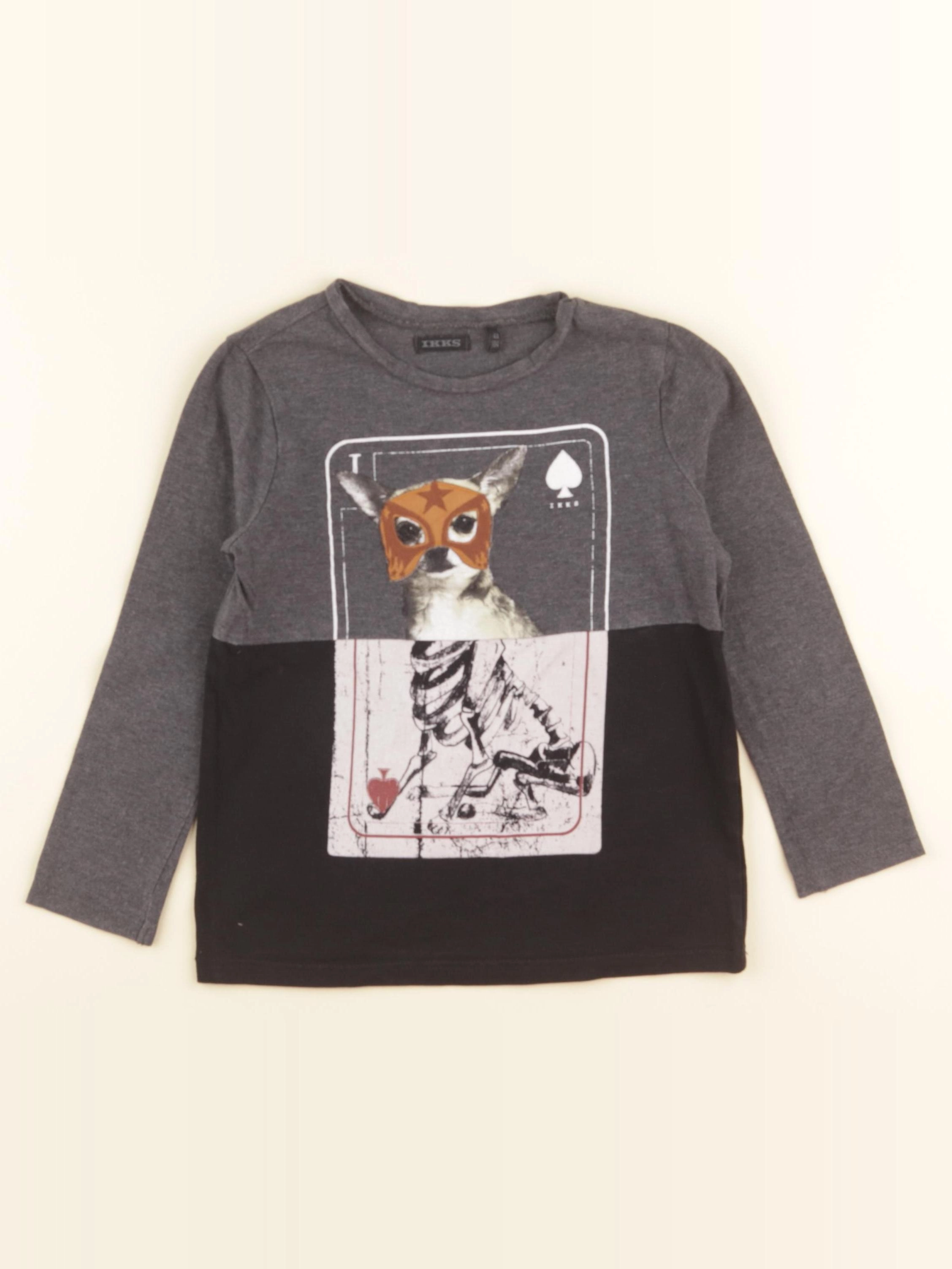 IKKS - tee-shirt gris - 4 ans