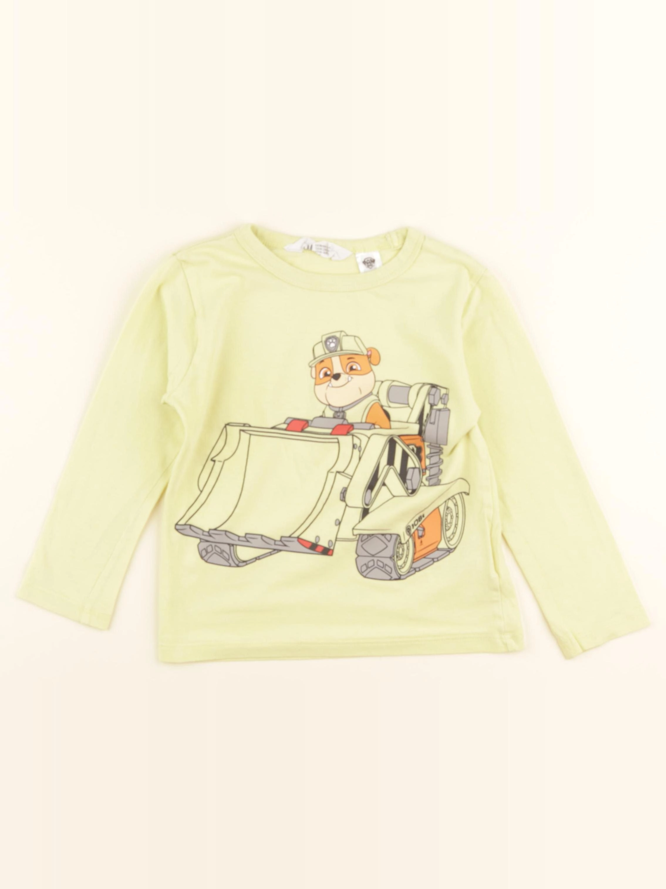 H&M - tee-shirt jaune - 3/4 ans